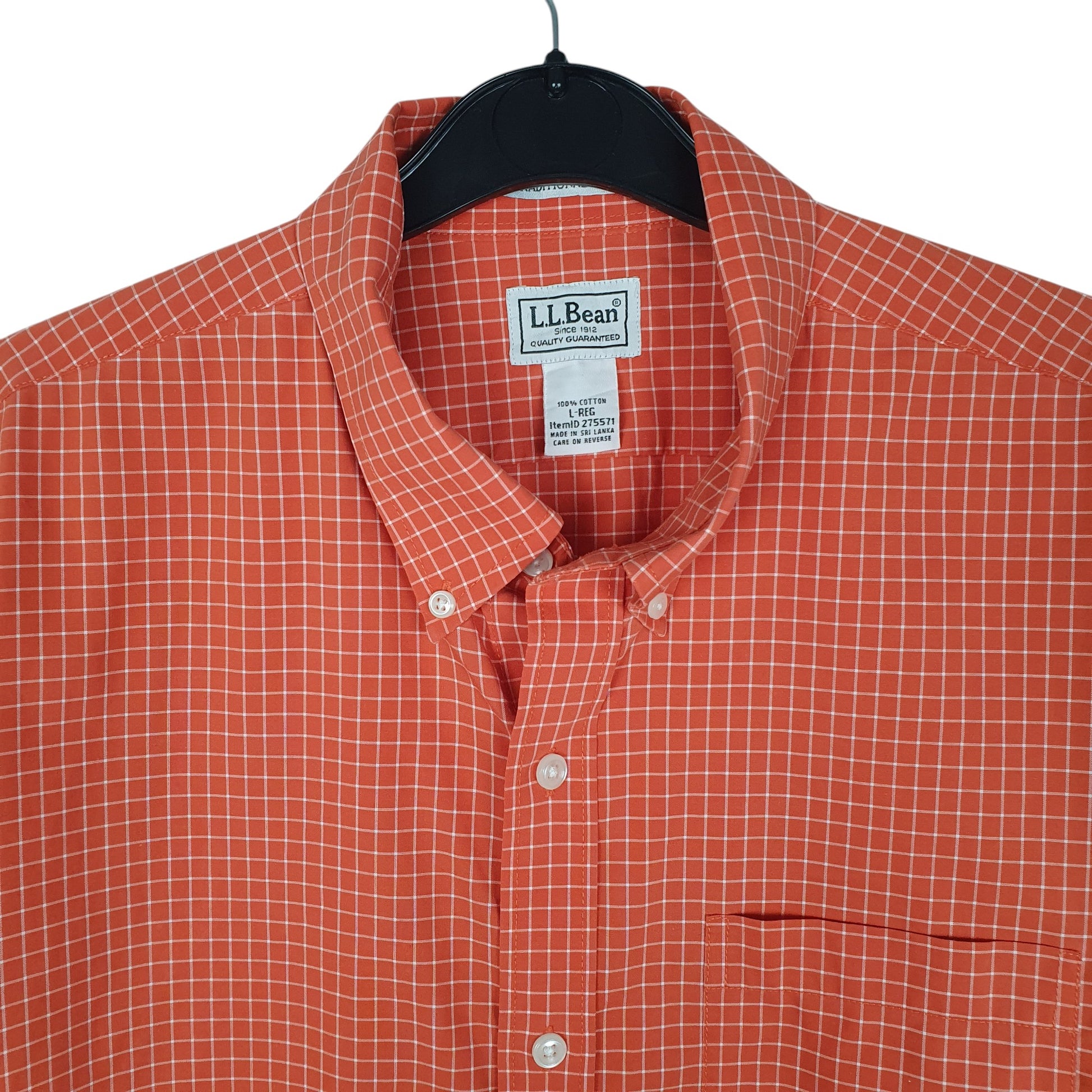 Mens Orange L.L.Bean   Shirt