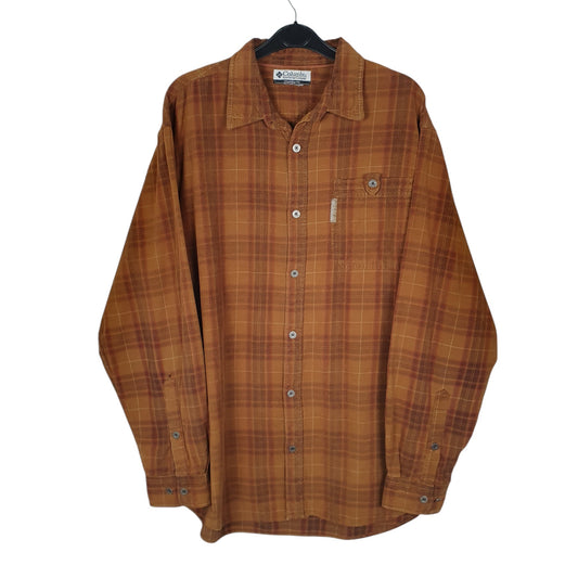 Mens Brown Columbia Sportswear Company Vintage 90s Corduroy Long Sleeve Shirt