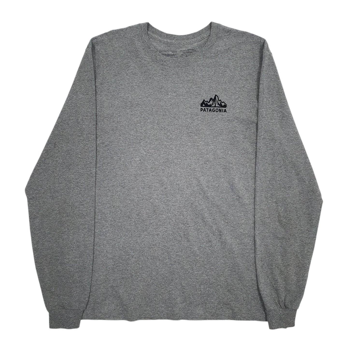 Mens Grey Patagonia  Long Sleeve T Shirt