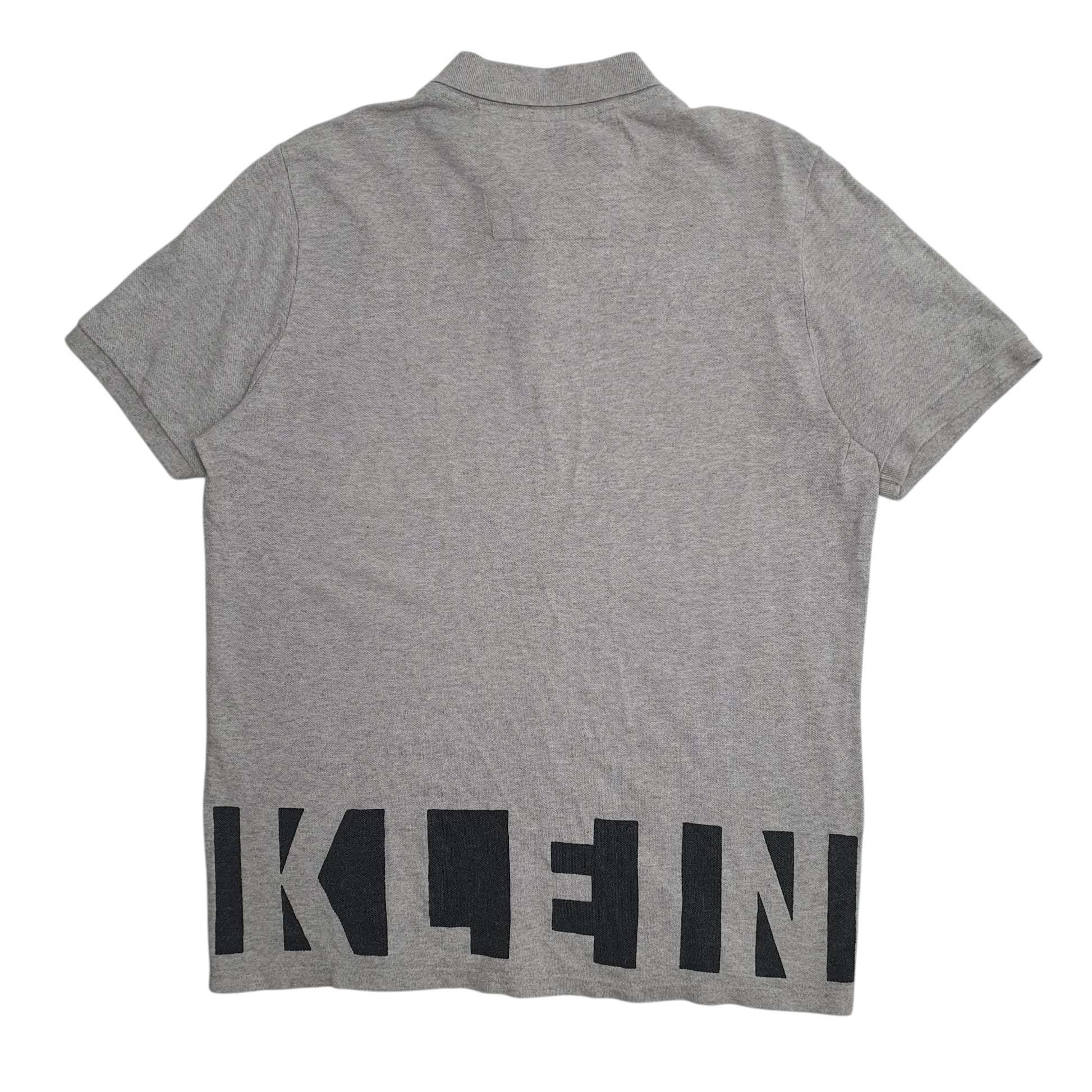 Mens Grey Calvin Klein   Polo Shirt