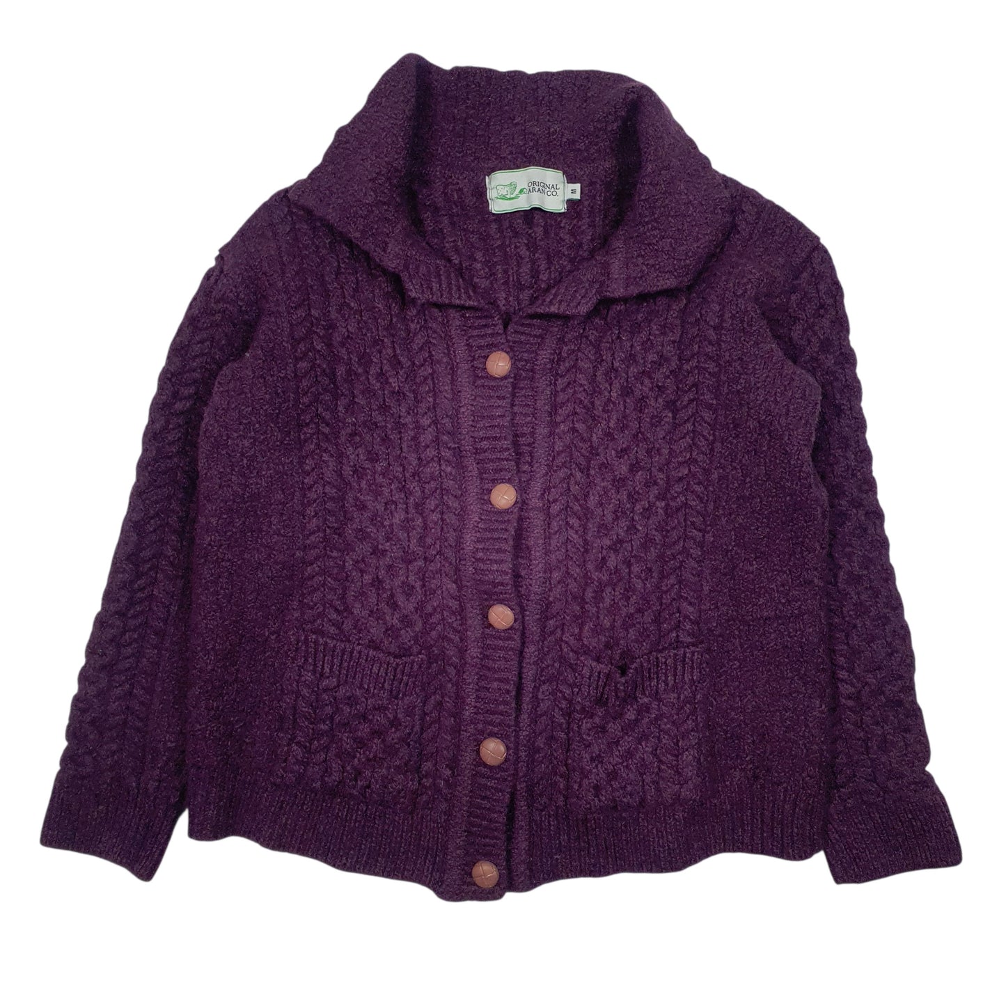 Womens Purple Original Aran Co. Knitwear  Coat
