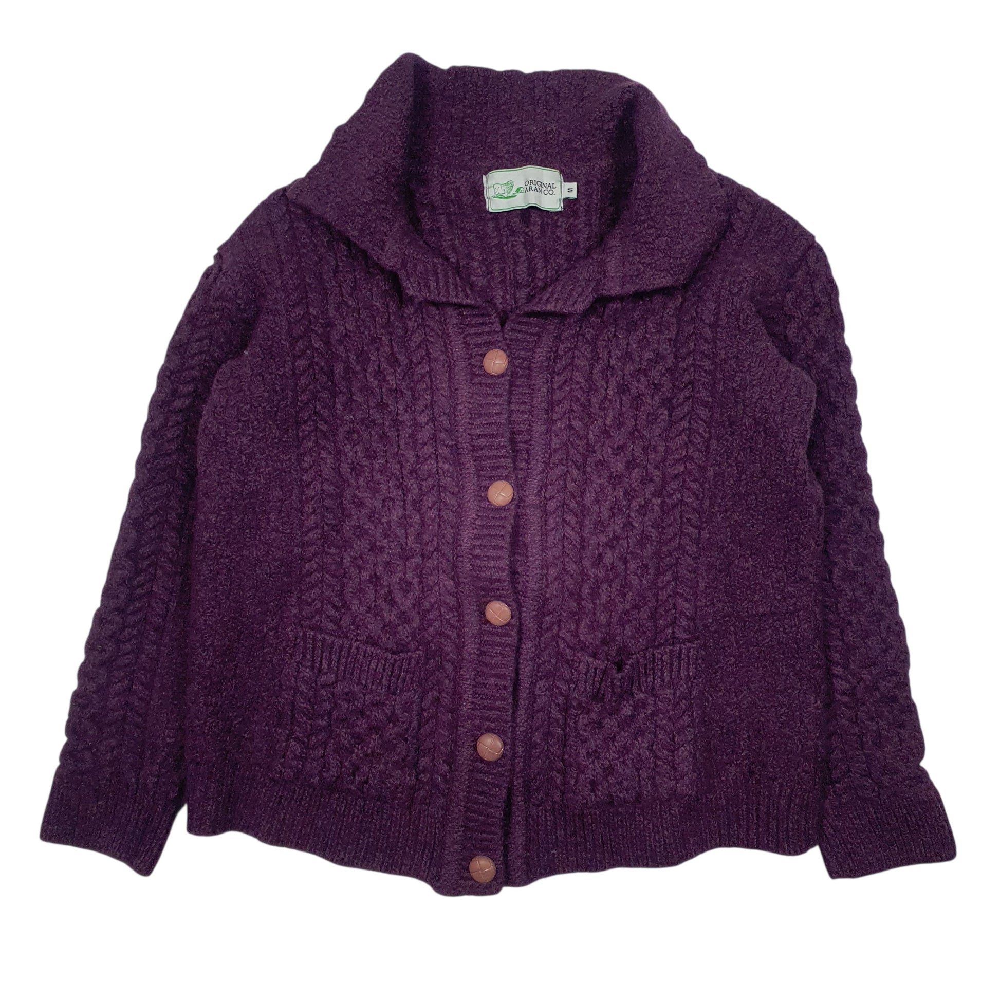 Womens Purple Original Aran Co. Knitwear  Coat