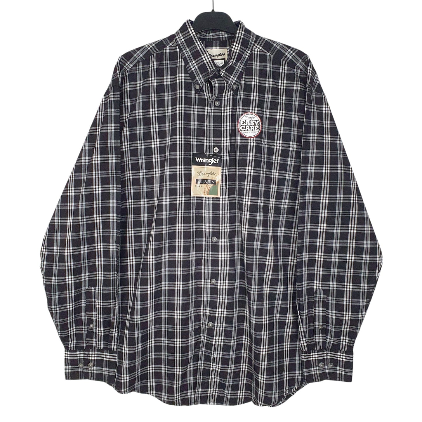 Mens Black Wrangler  Long Sleeve Shirt