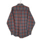 Mens Grey L.L.Bean Thick Flannel Plaid  Shirt