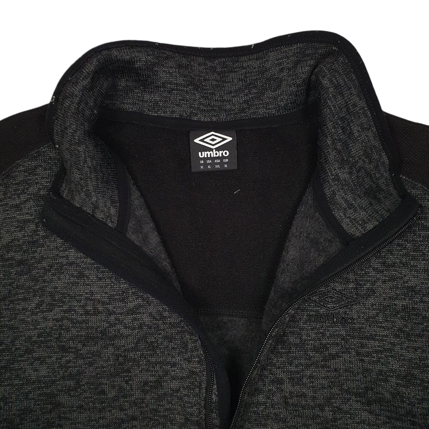 Mens Black Umbro  Full Zip Jumper