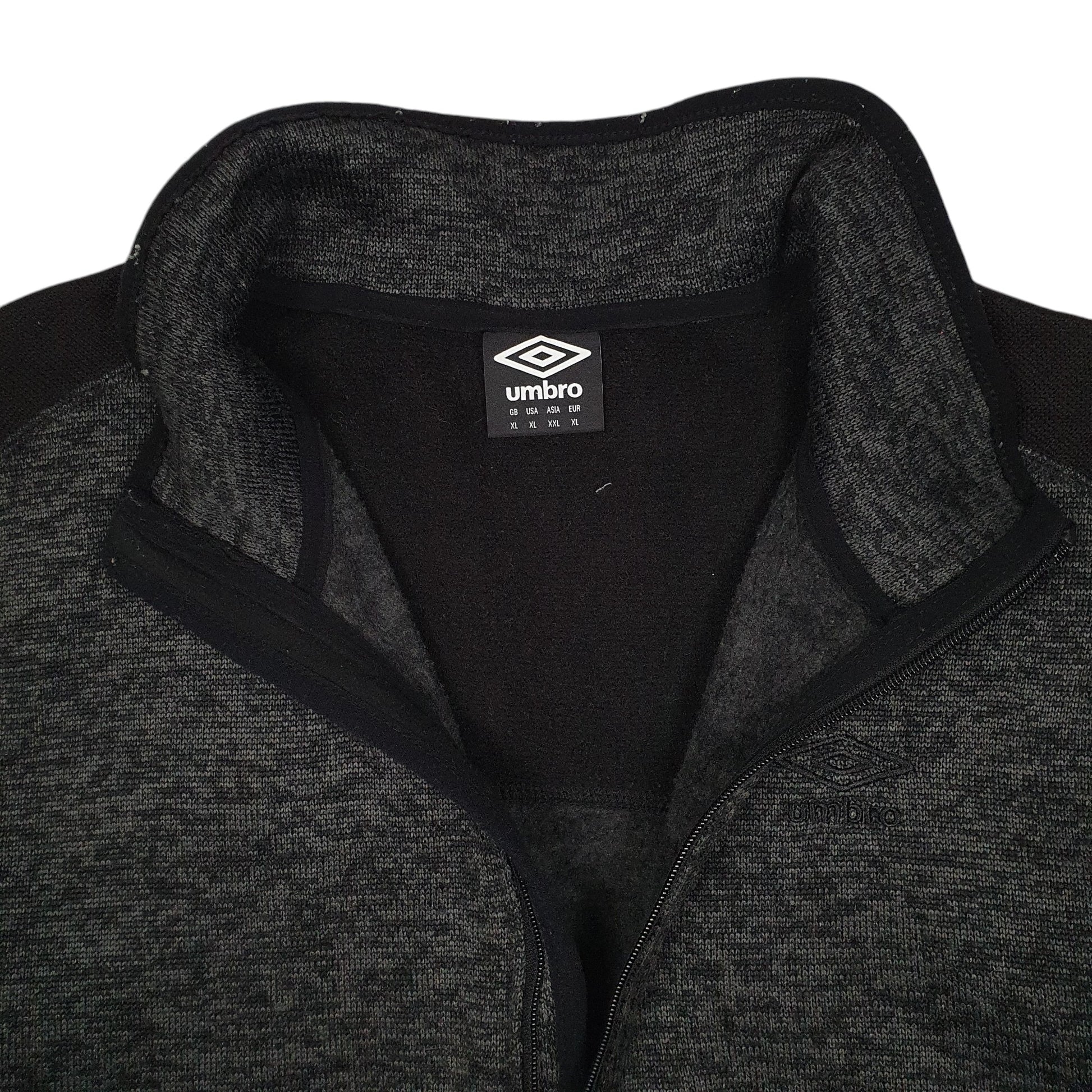 Mens Black Umbro  Full Zip Jumper