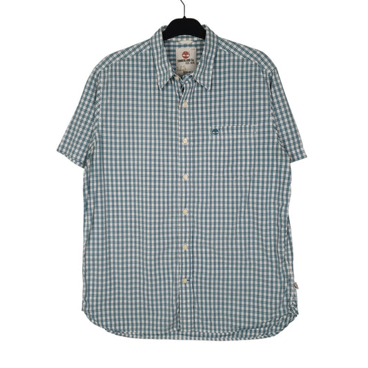 Mens Blue Timberland  Short Sleeve Shirt