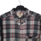 Mens Grey Woolrich Thick Flannel Plaid  Shirt
