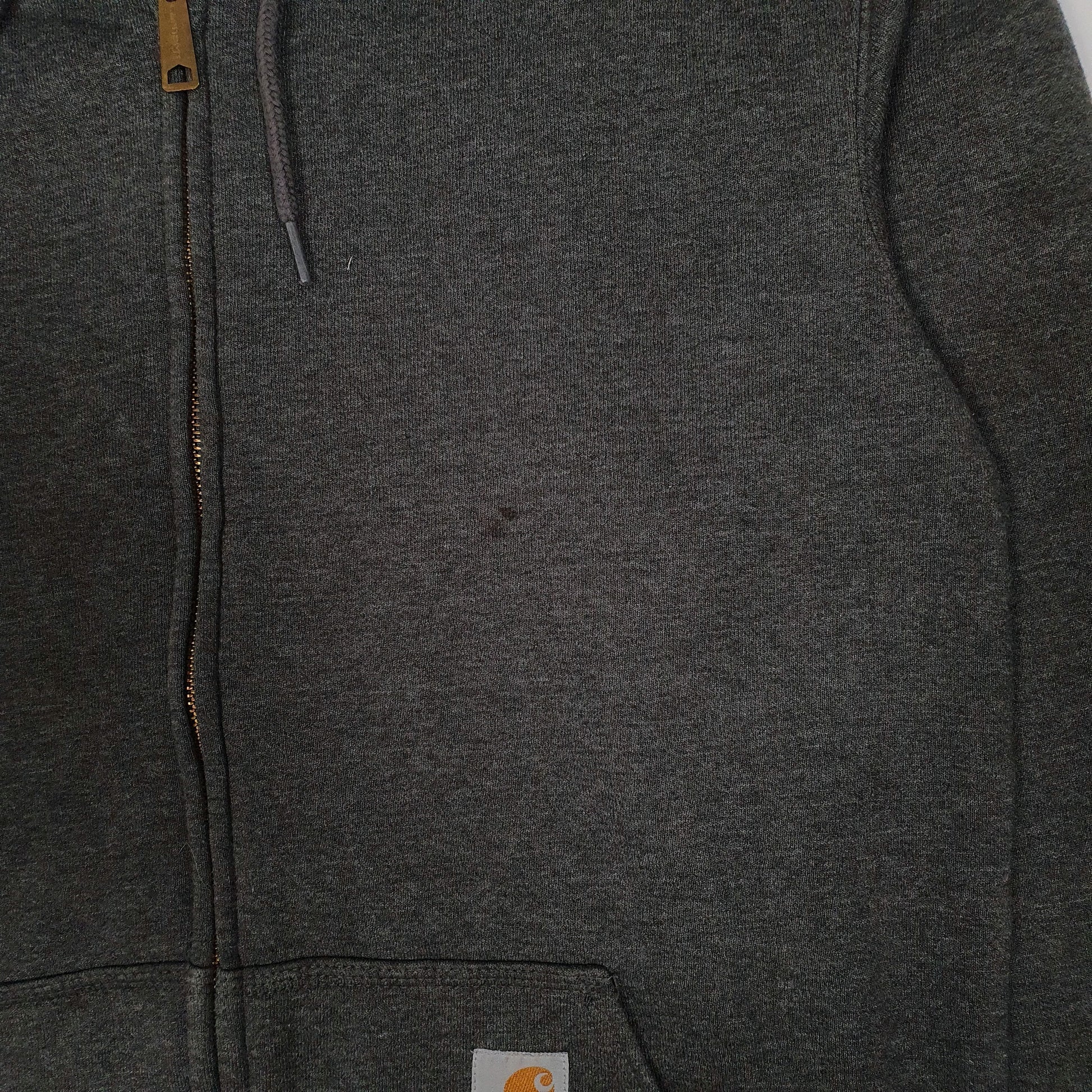 Mens Grey Carhartt Hoodie Full Zip Jumper