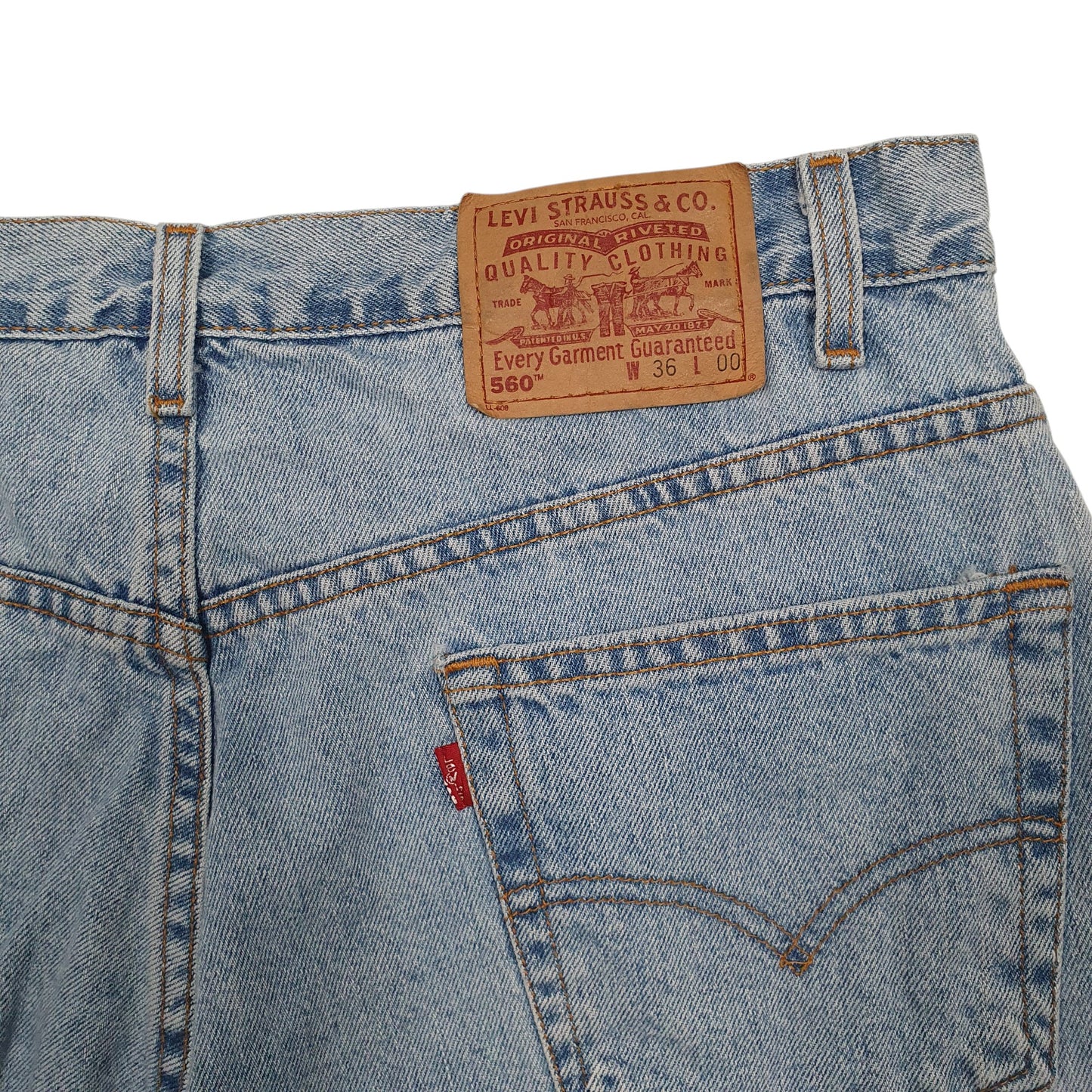 Mens Blue Levis Vintage 90s 560  Shorts