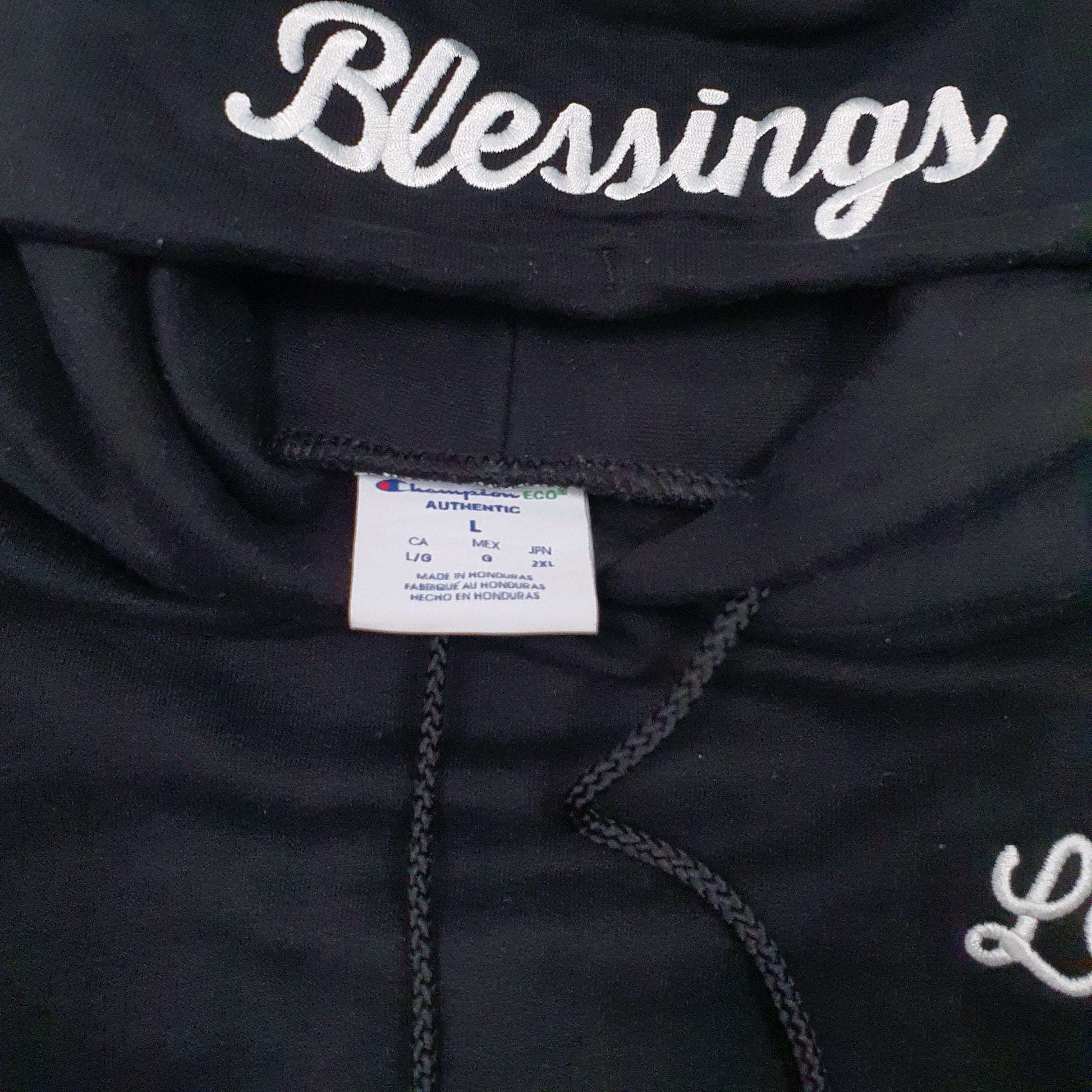 Mens Black Champion  Hoodie Jumper