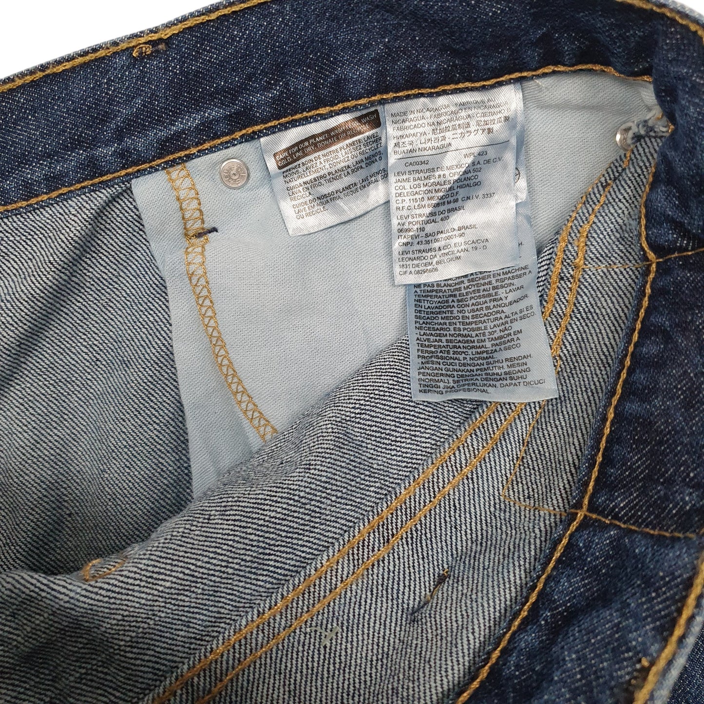 Mens Blue Levis 505  Shorts