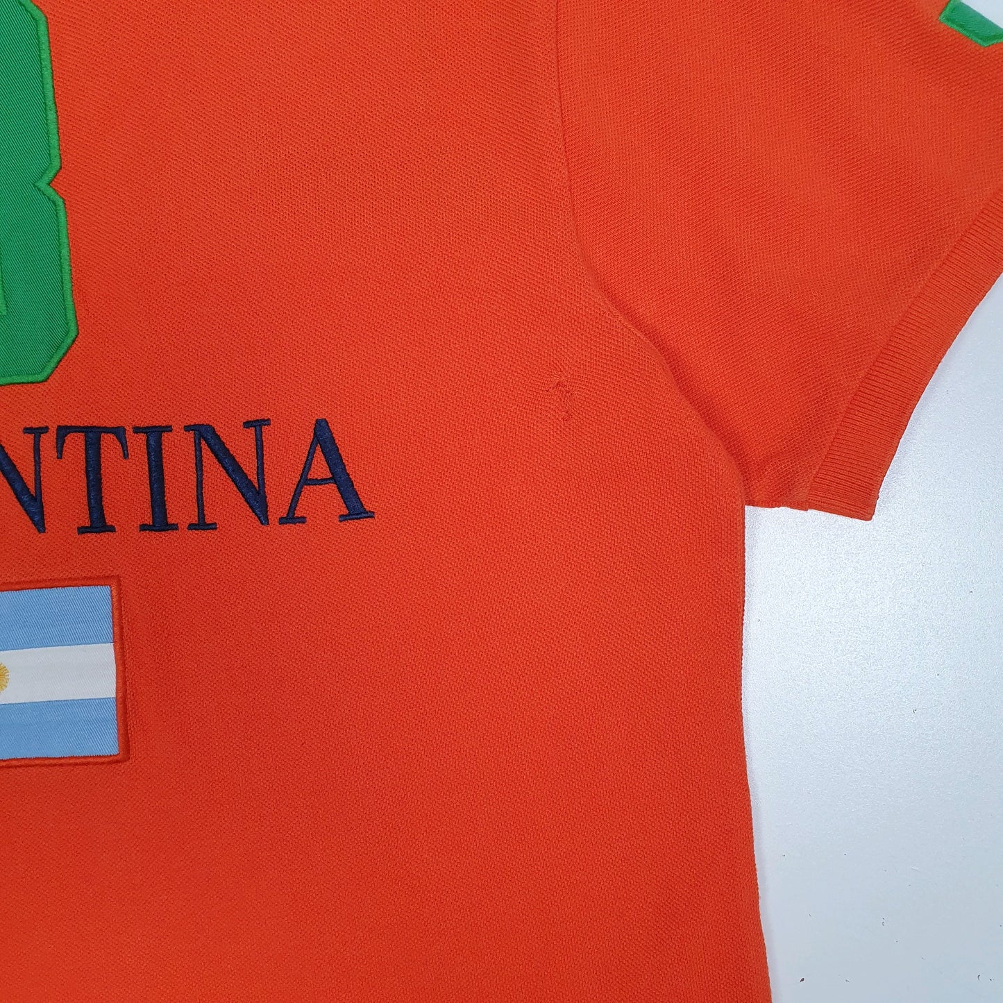 Mens Orange Polo Ralph Lauren Argentina  Polo Shirt