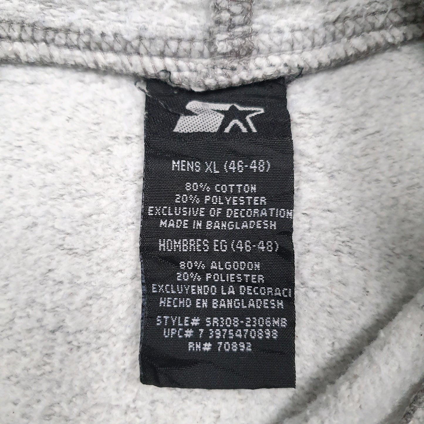 Mens Grey Starter  Hoodie Jumper