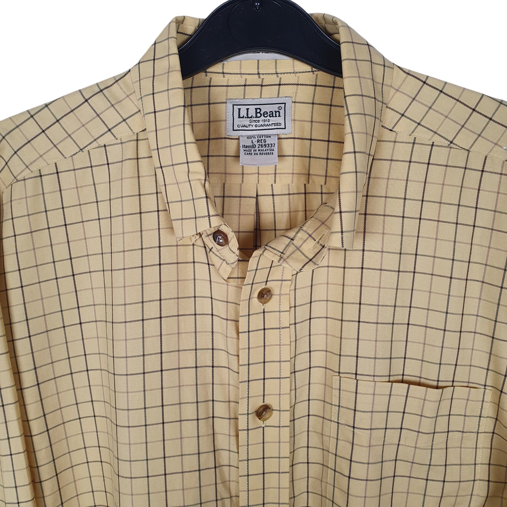 Mens Yellow L.L.Bean   Shirt