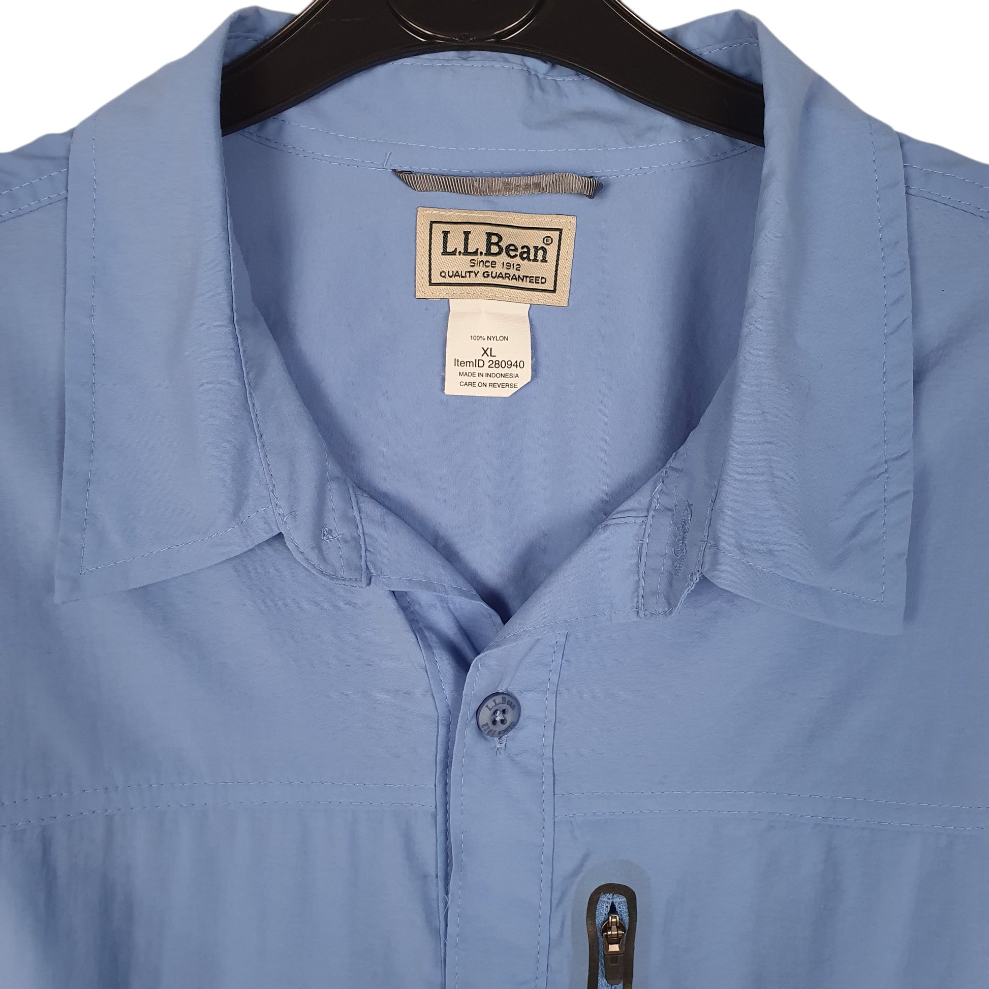 Mens Blue L.L.Bean Walking Hiking  Shirt