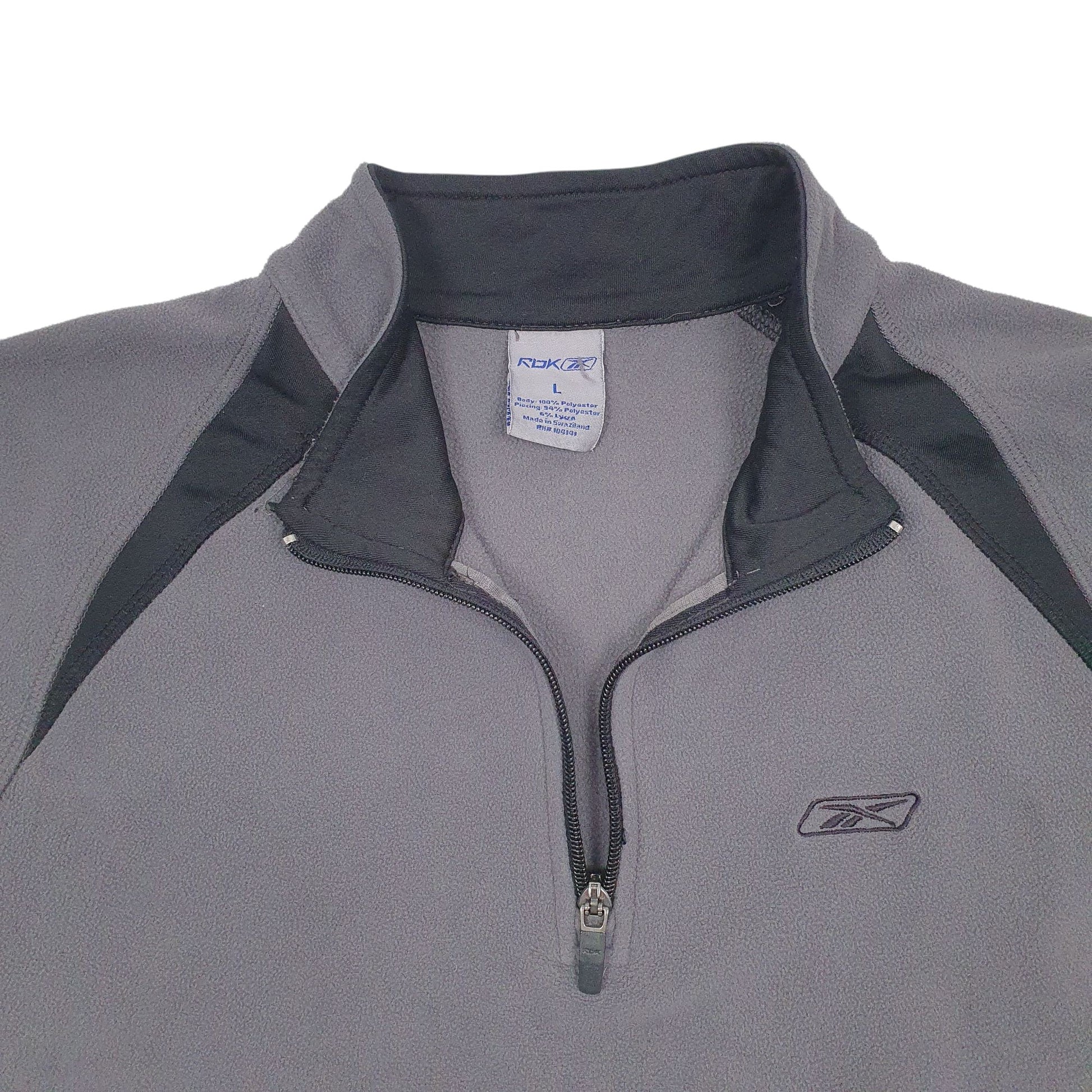 Mens Grey Reebok  Quarter Zip Jumper