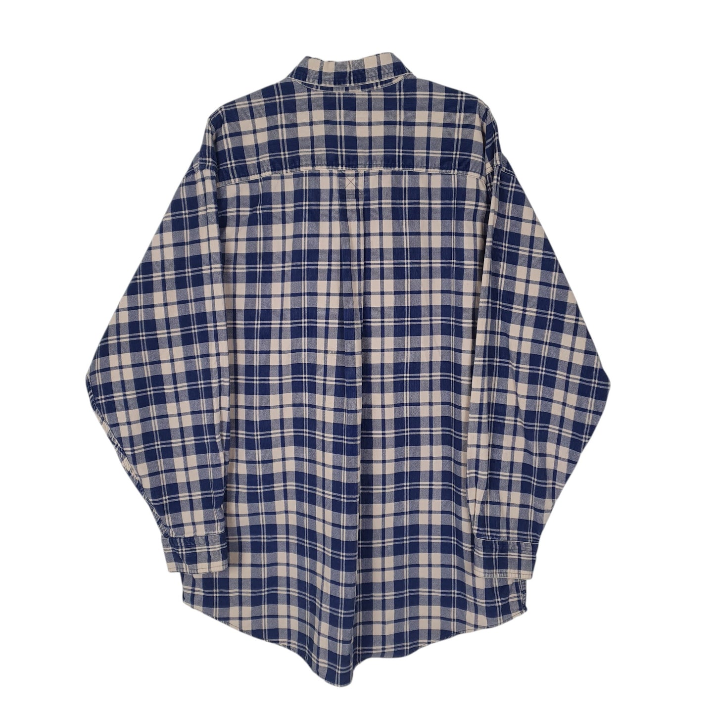 Mens Blue L.L.Bean Vintage 00s Thick Corduroy  Shirt