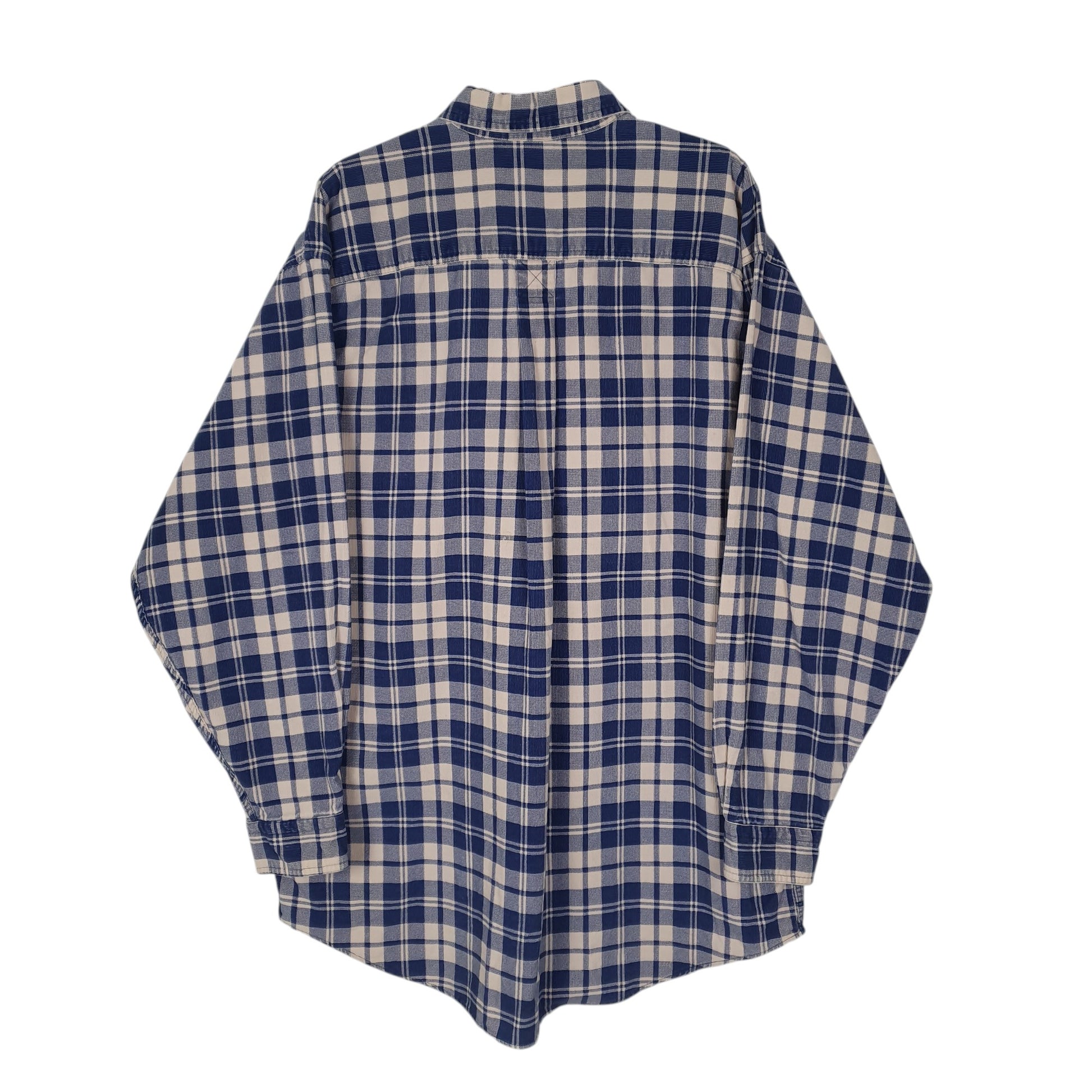 Mens Blue L.L.Bean Vintage 00s Thick Corduroy  Shirt