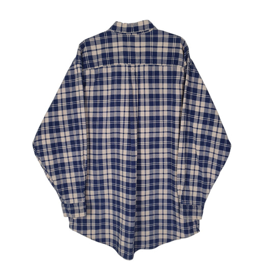 Mens Blue L.L.Bean Vintage 00s Thick Corduroy  Shirt