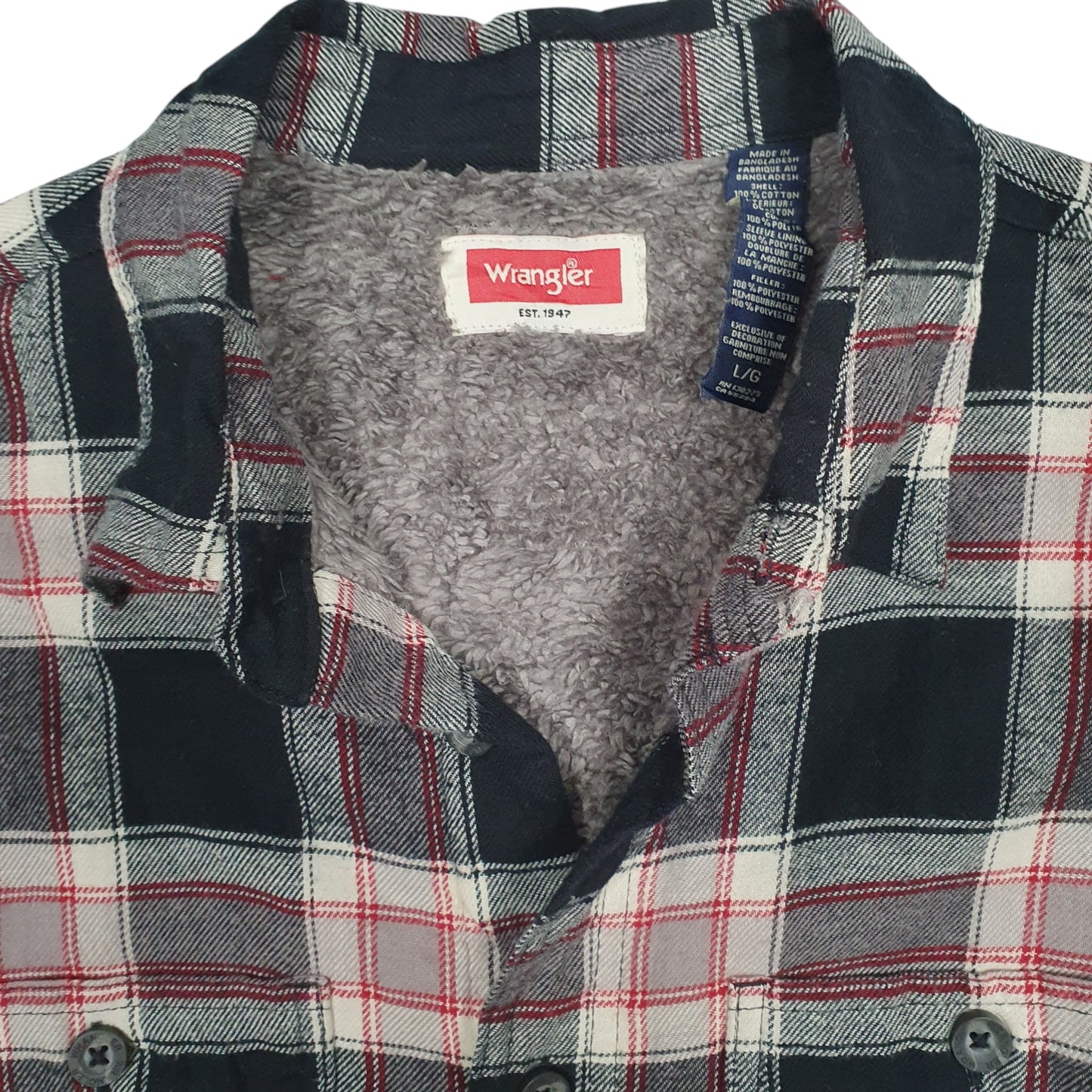 Mens Grey Wrangler Sherpa Lined  Coat