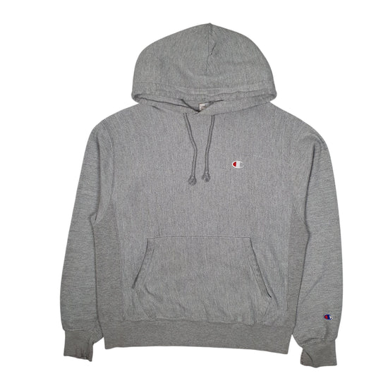 Mens Grey Champion Reverse Weave Hoodie Jumper