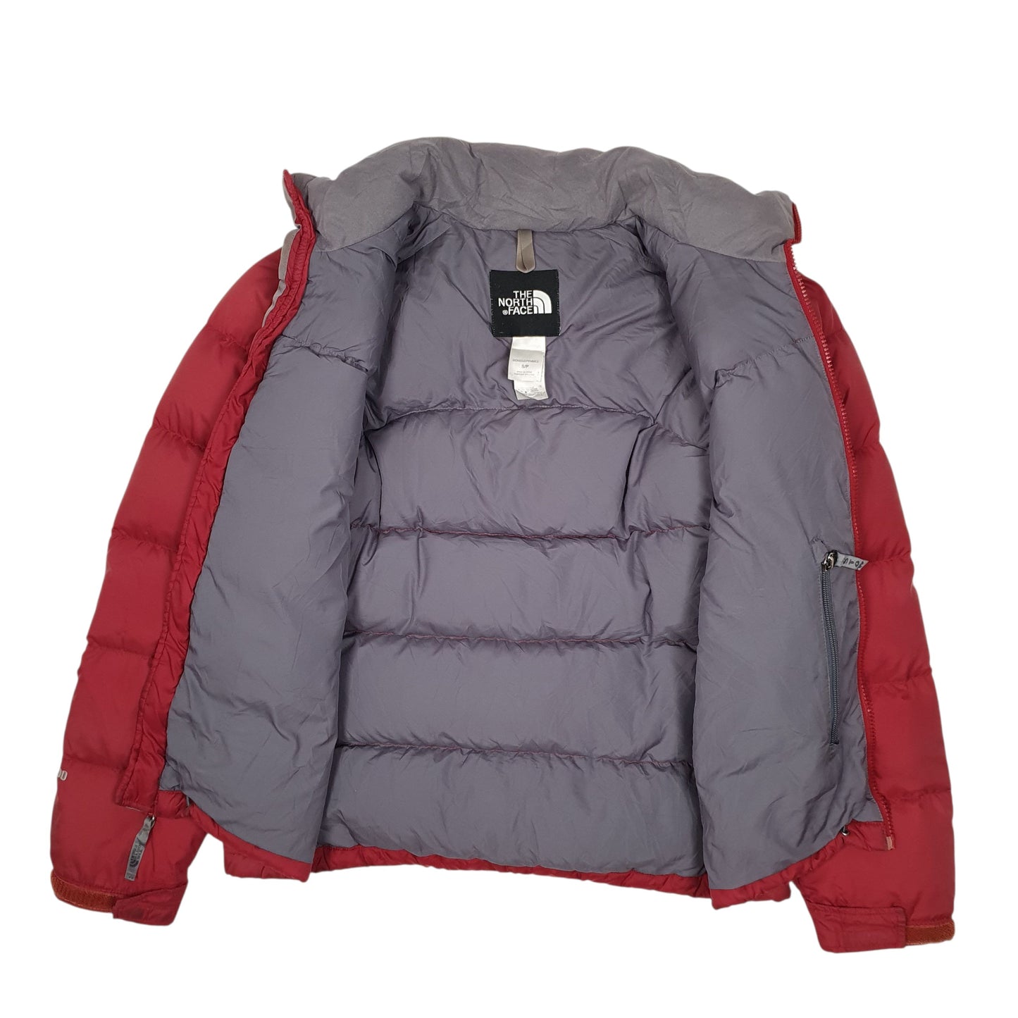 Womens Red The North Face Nuptse  Coat