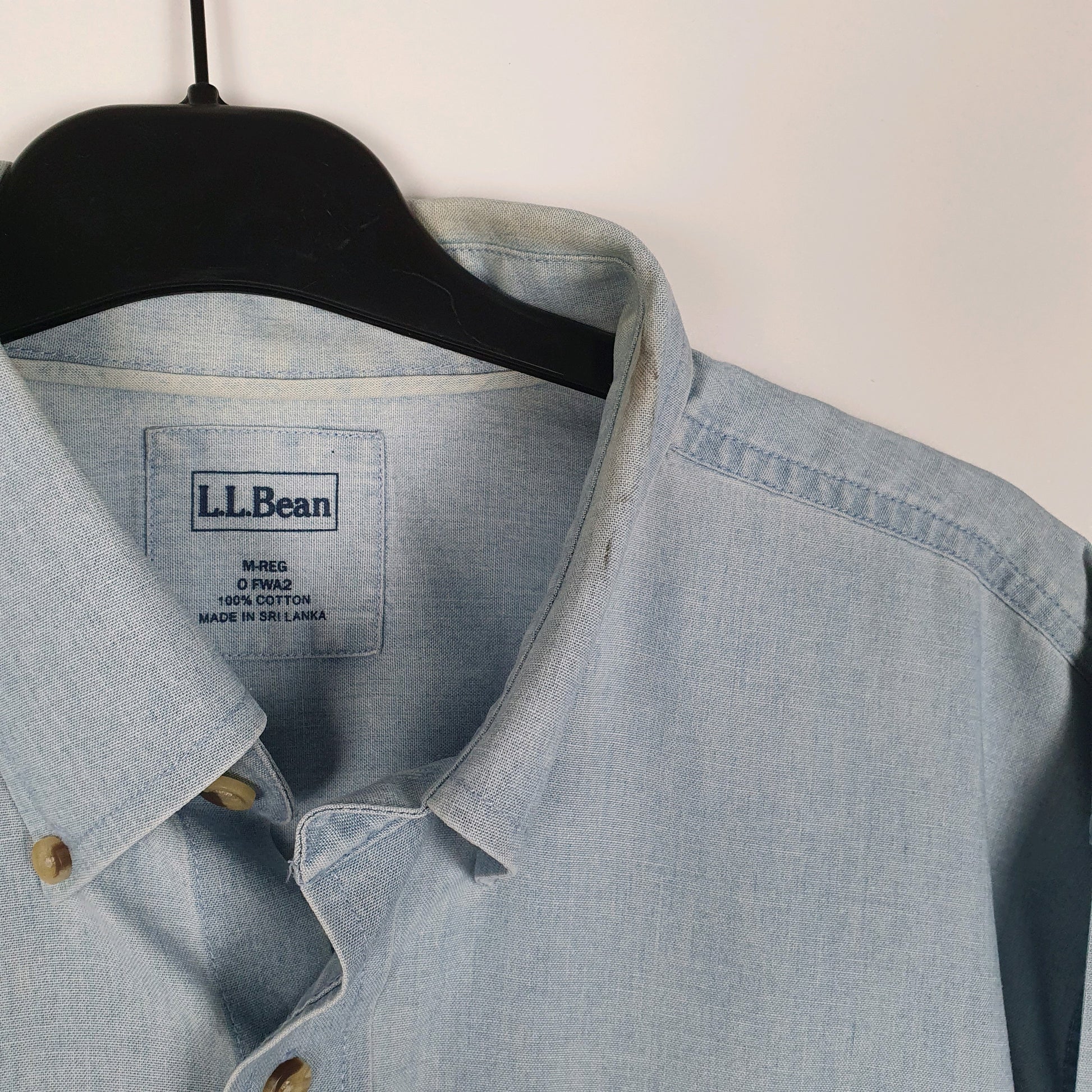 Mens Blue L.L.Bean   Shirt