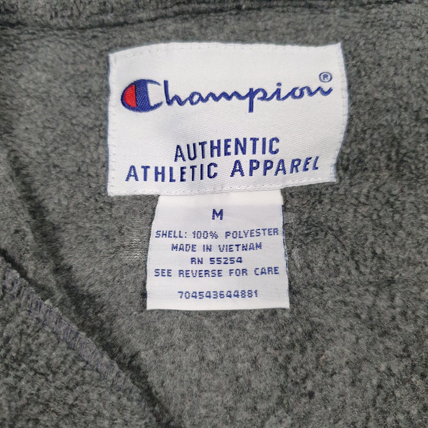 Mens Grey Champion  Quarter Zip Jumper