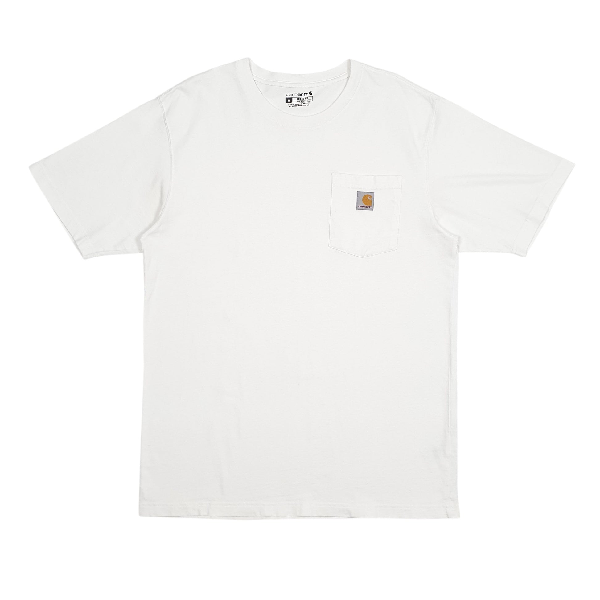 Mens White Carhartt  Short Sleeve T Shirt