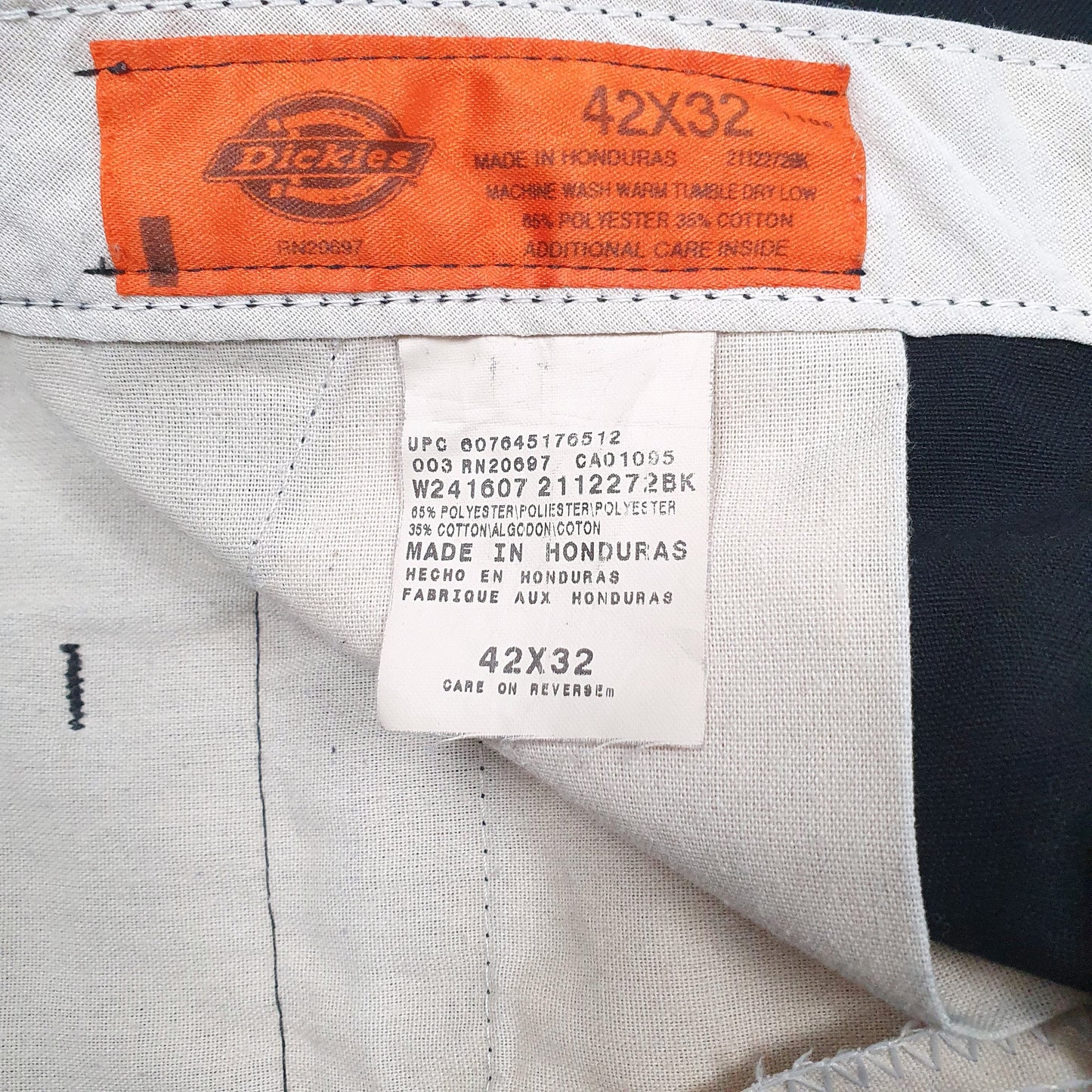 Mens Black Dickies   Trousers