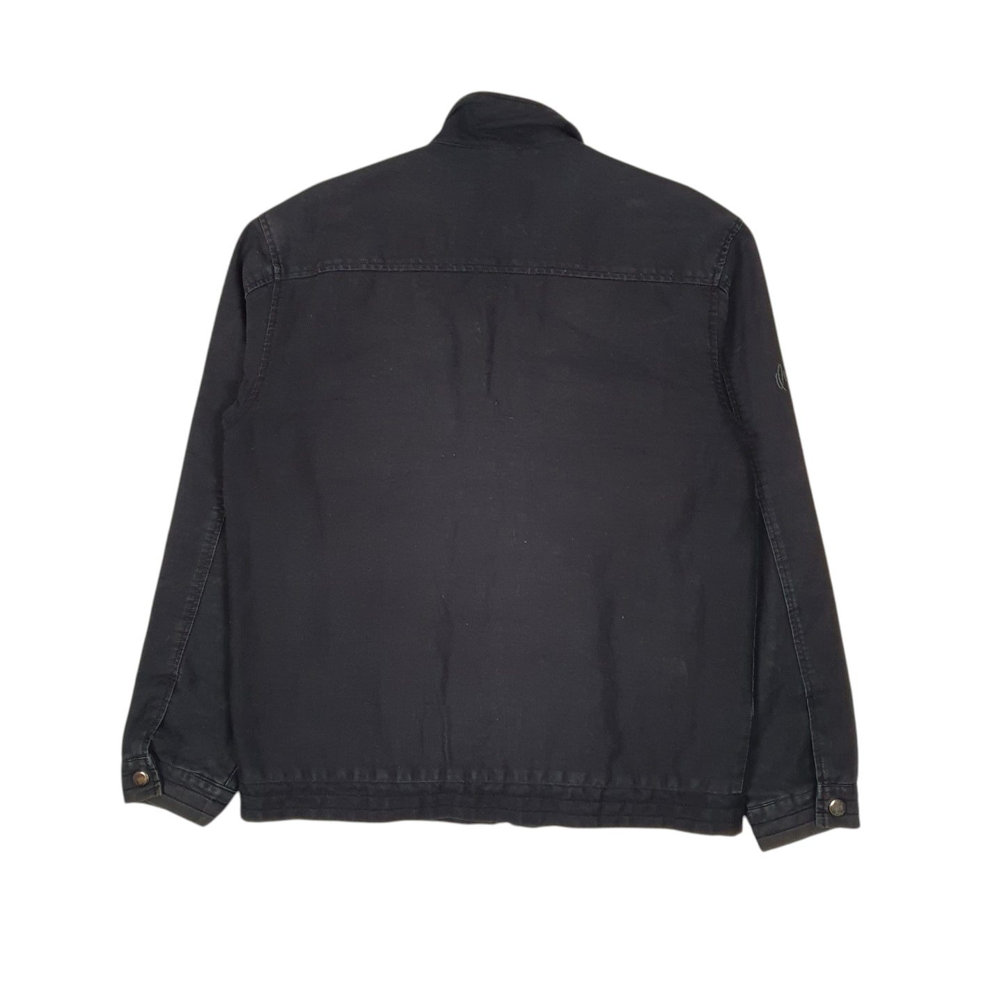 Mens Black Quiksilver Surfing Bomber Canvas Chore  Coat