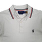 Mens White Polo Ralph Lauren Custom Slim Fit  Polo Shirt