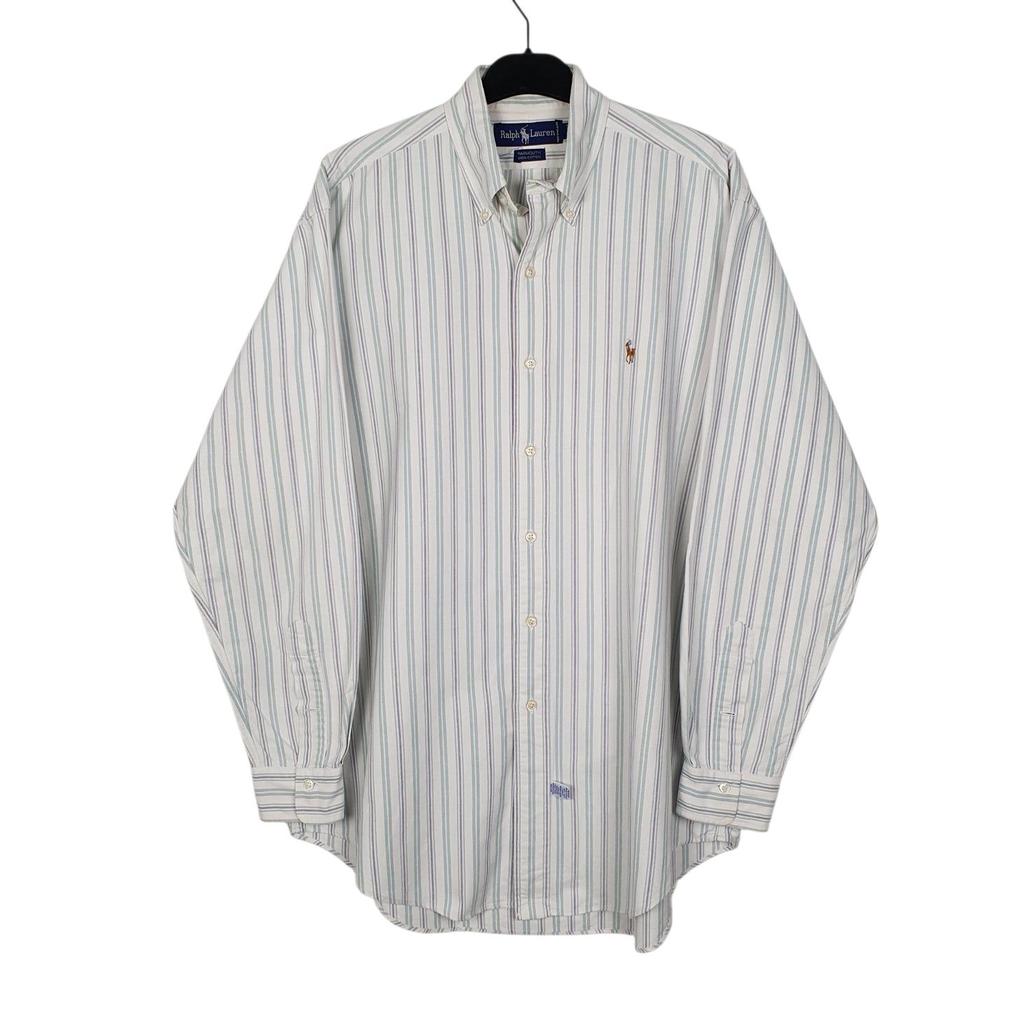 Mens White Ralph Lauren Vintage 90s Long Sleeve Shirt
