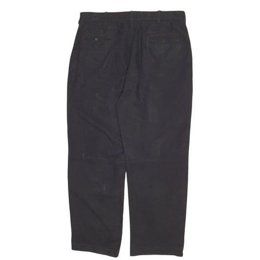 Mens Black Polo Ralph Lauren Suede  Trousers