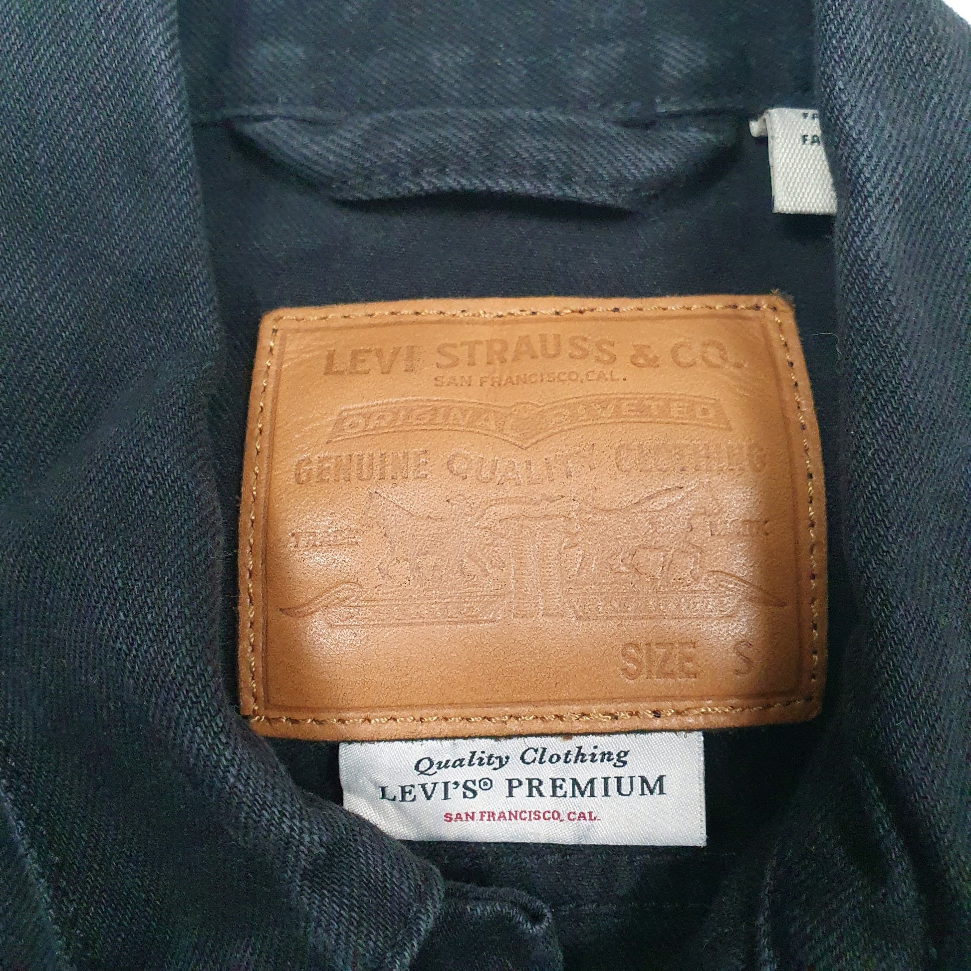 Mens Black Levis   Coat