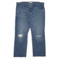 Mens Blue Levis Relaxed Distressed Signature JeansW44 L30