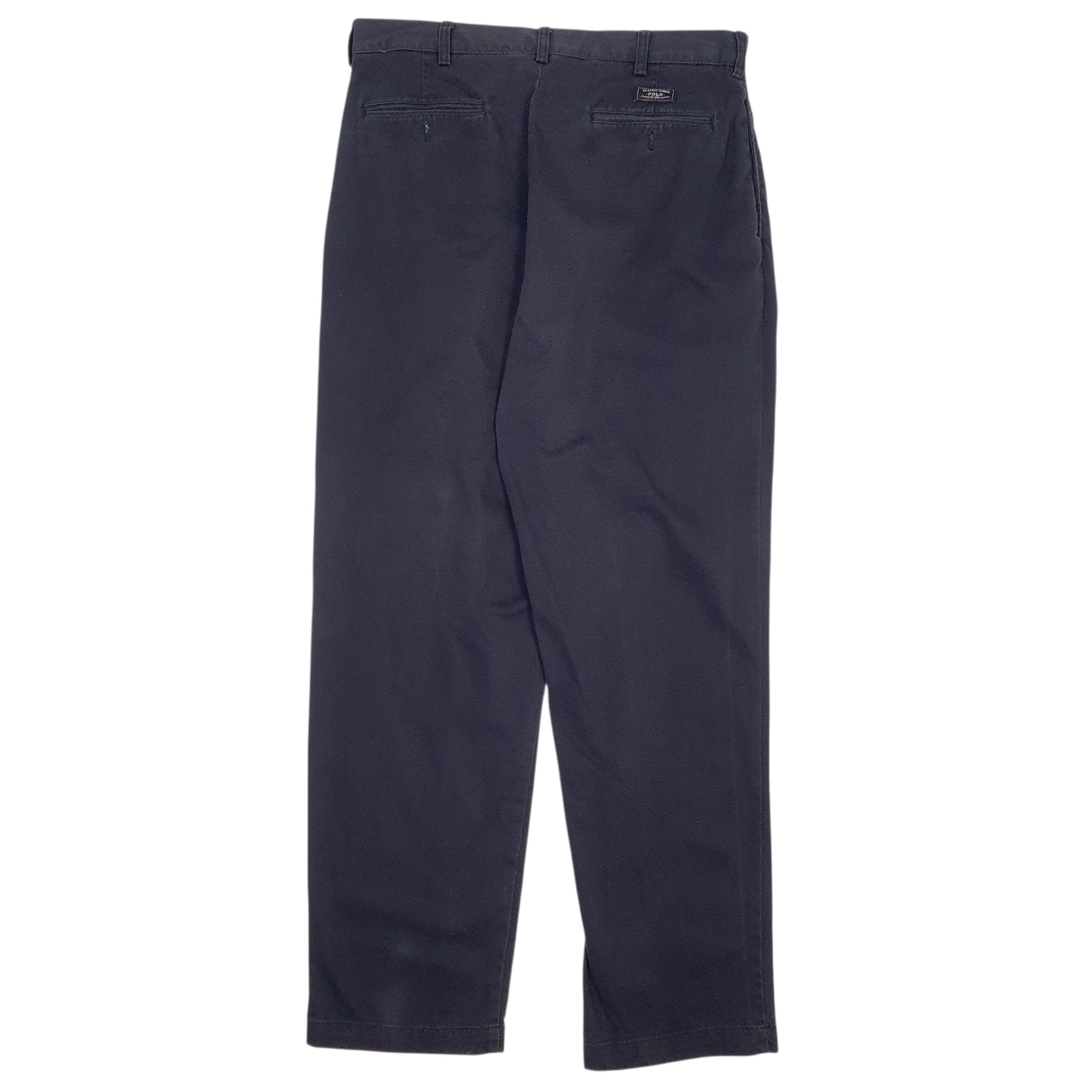 Mens Navy Polo Ralph Lauren Andrew Pant Pleated  Trousers