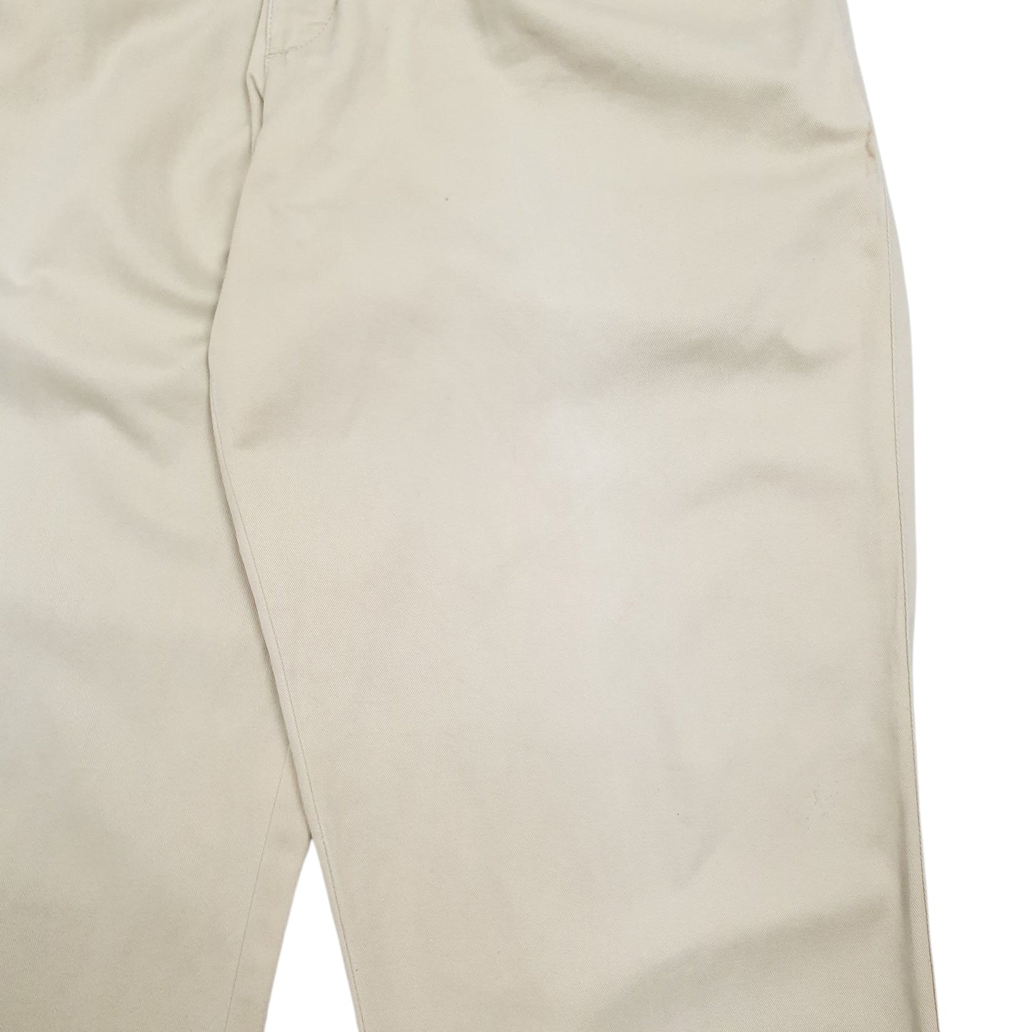 Mens Cream Dockers Pleated  Trousers
