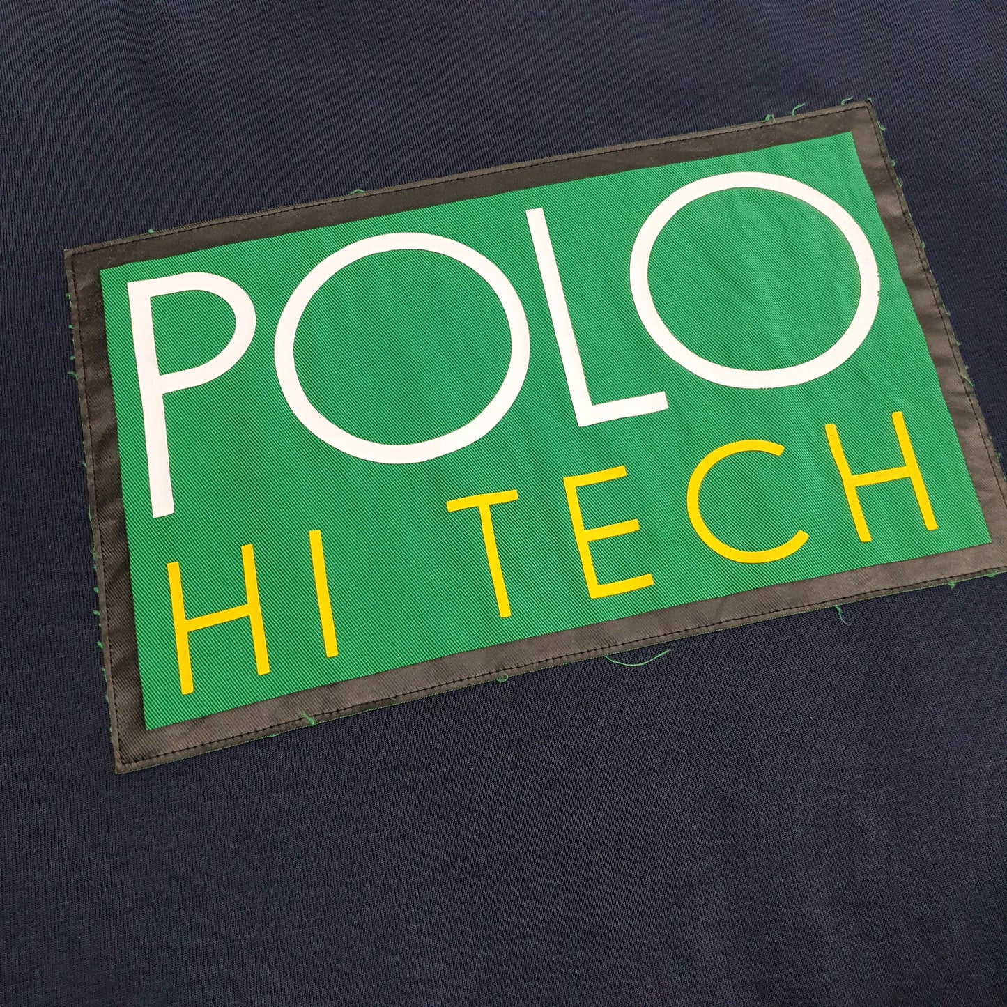 Mens Navy Polo Ralph Lauren Hi Tech Vintage 90s Crewneck Jumper