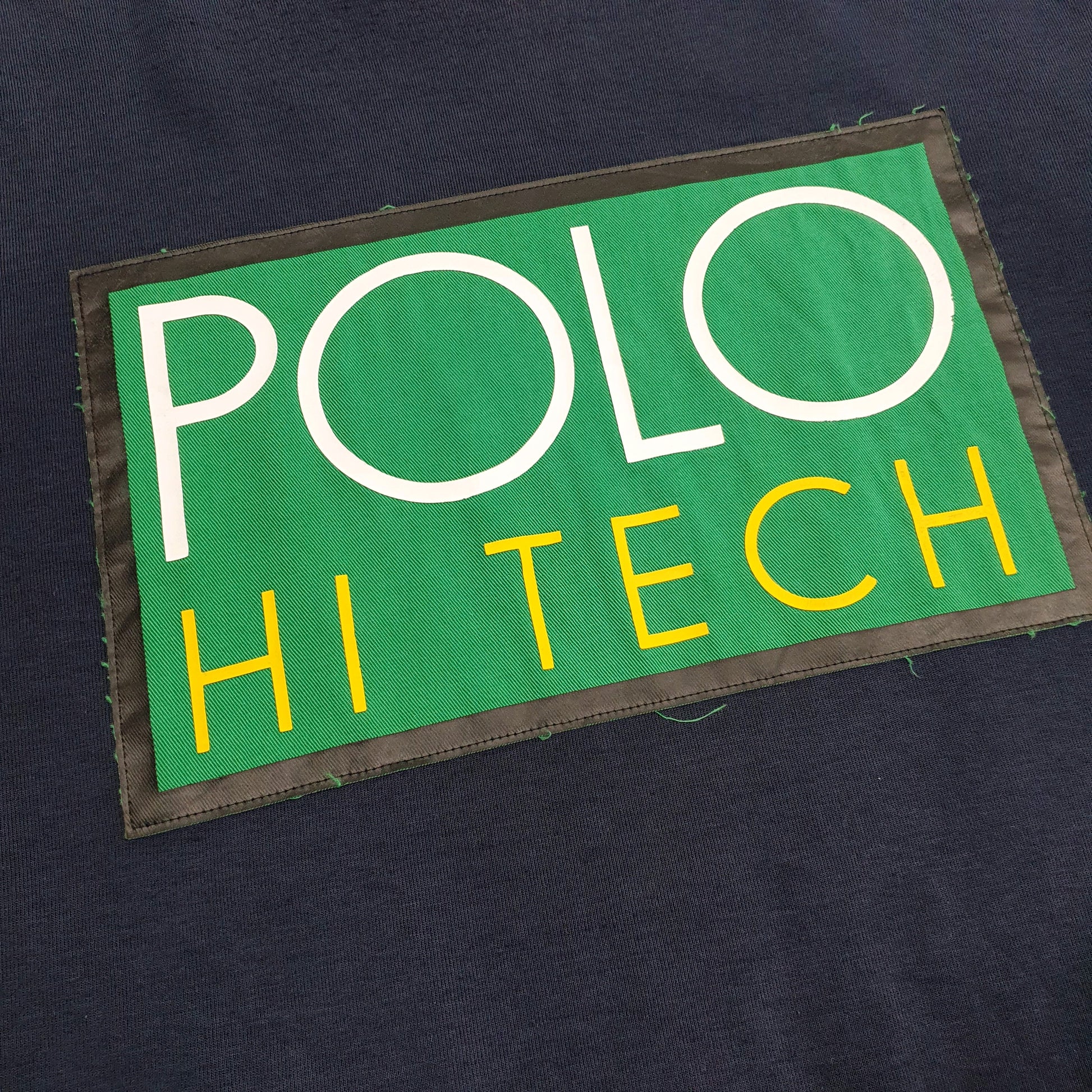 Mens Navy Polo Ralph Lauren Hi Tech Vintage 90s Crewneck Jumper