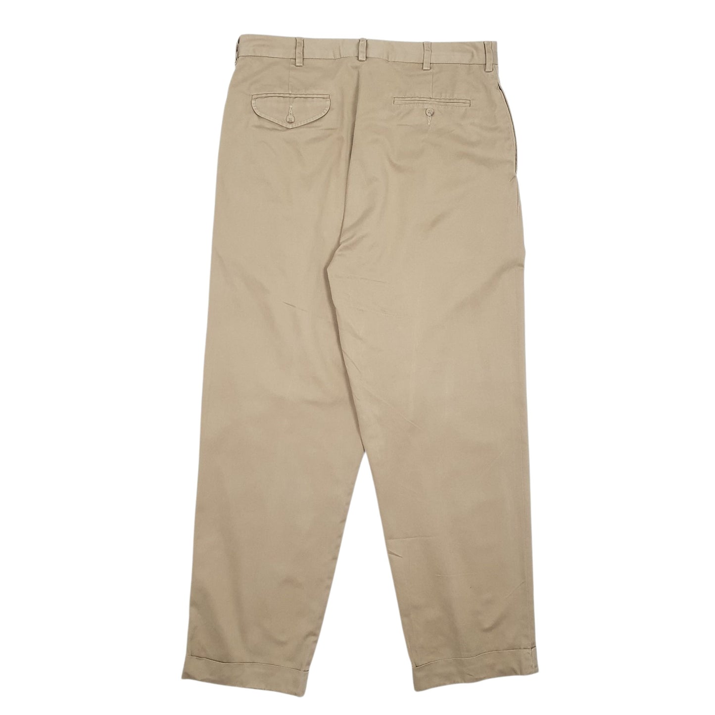 Mens Beige Polo Ralph Lauren Pleated  Trousers
