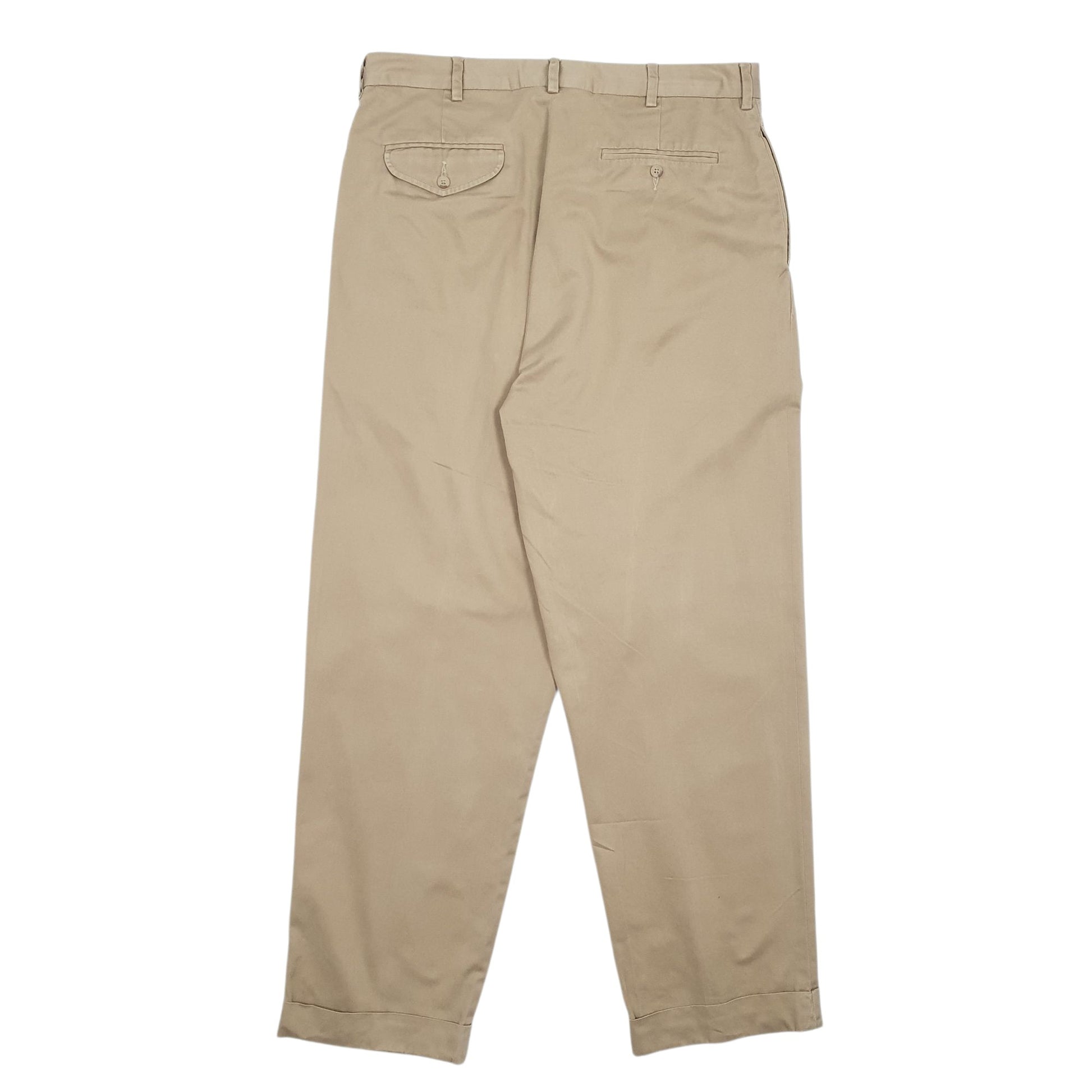 Mens Beige Polo Ralph Lauren Pleated  Trousers