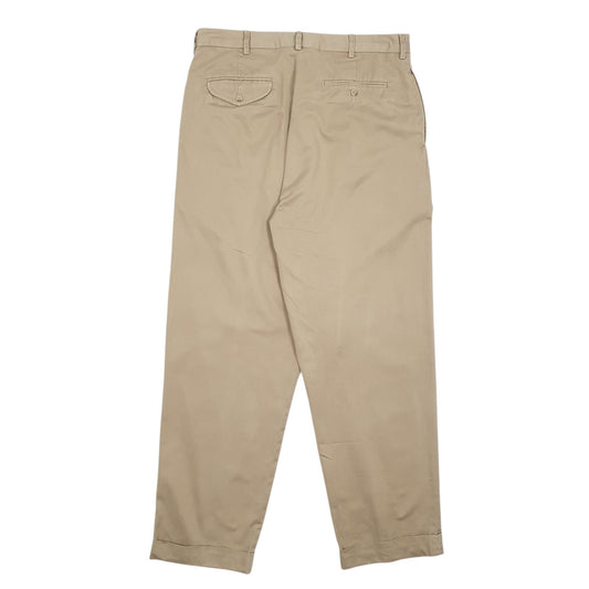 Mens Beige Polo Ralph Lauren Pleated  Trousers