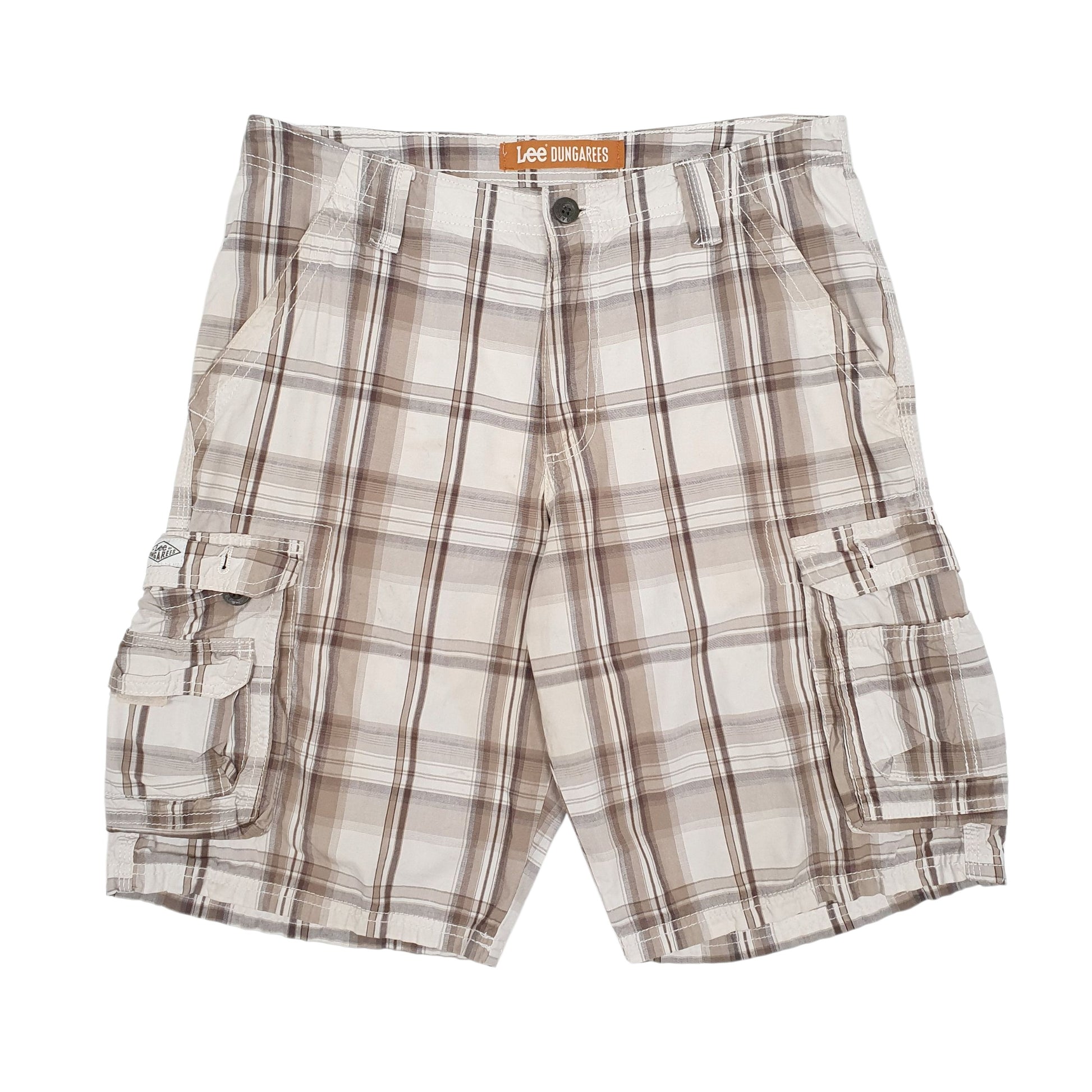 Mens Brown Lee Dungarees Cargo Shorts
