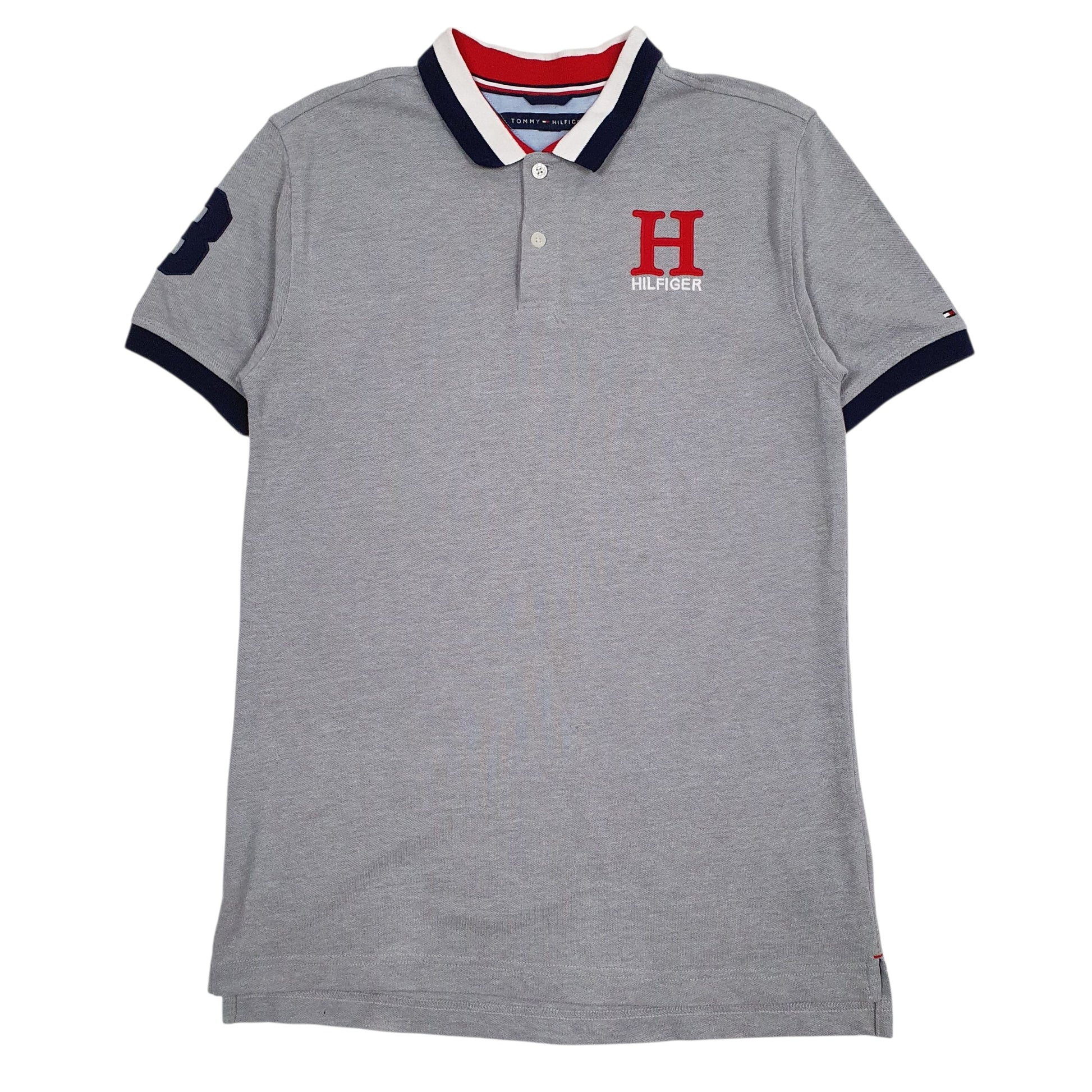 Mens Grey Tommy Hilfiger  Short Sleeve Polo Shirt