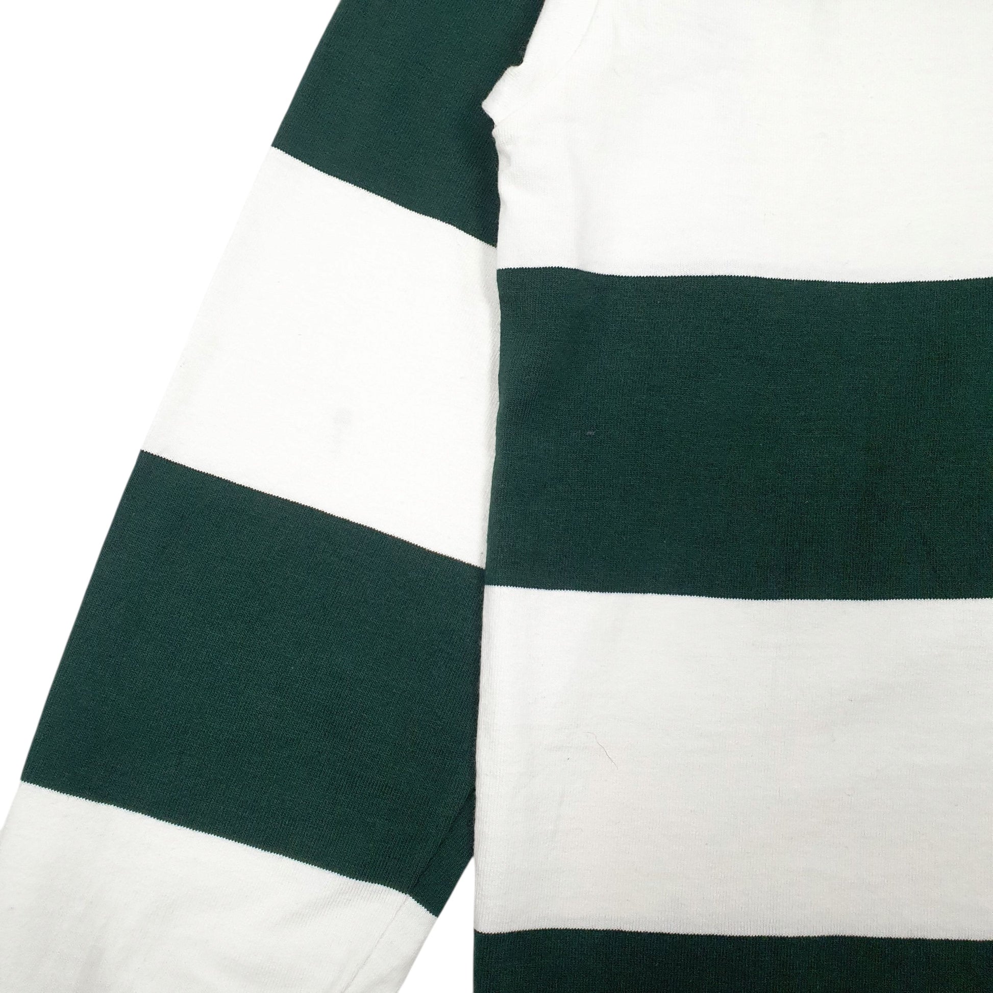 Mens Green Barbarian Rugby Lightweight Crewneck Polo Shirt