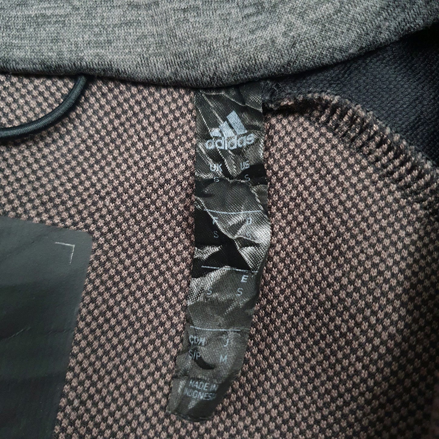 Mens Grey Adidas Climalite Harlequin Full Zip Jumper