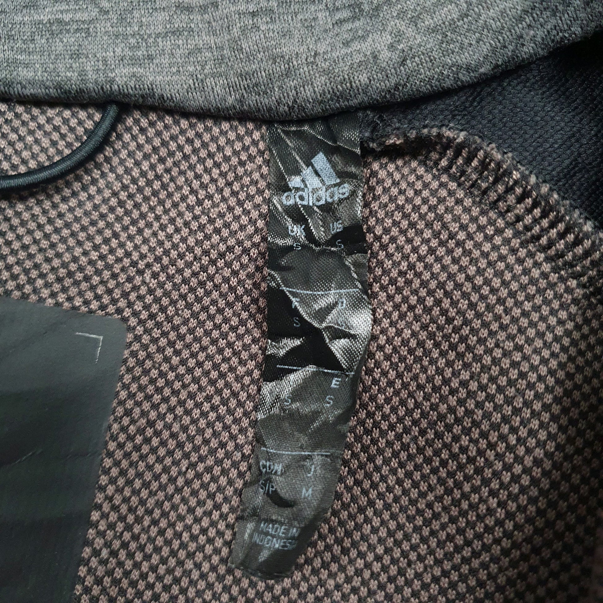 Mens Grey Adidas Climalite Harlequin Full Zip Jumper