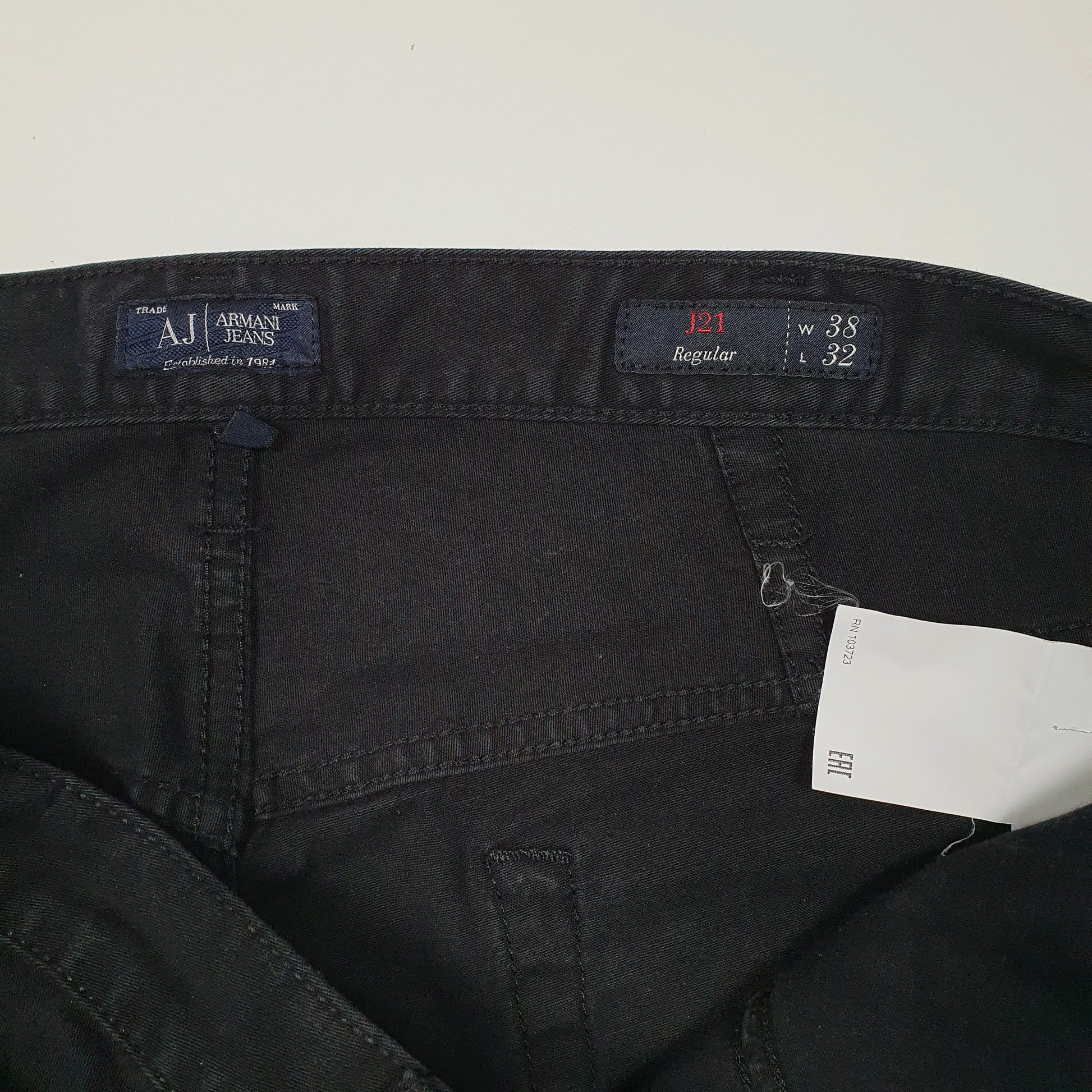 Mens Black Armani Jeans   Trousers